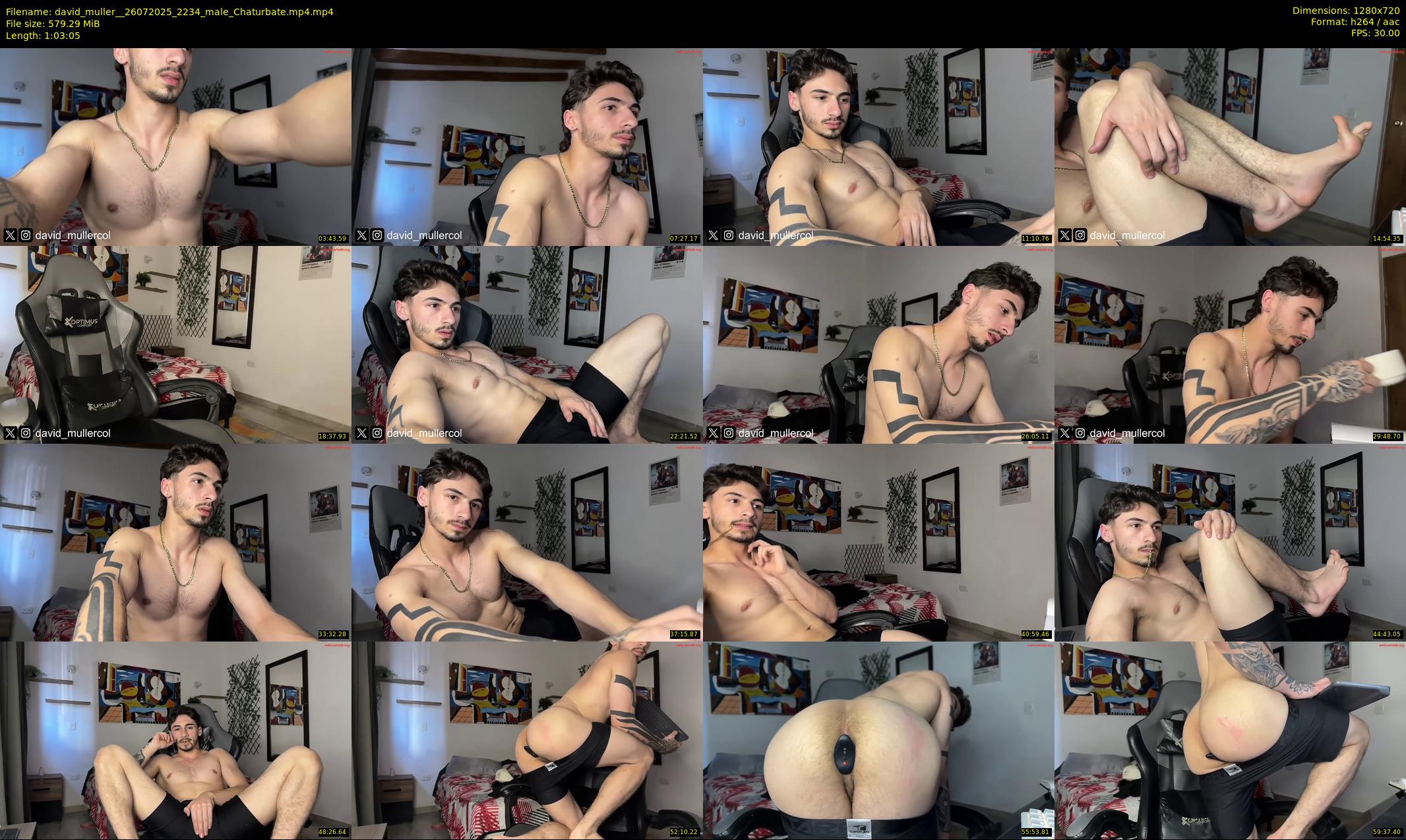 david_muller_ — 64 minute Chaturbate male cam show recording, 720p, Jul 26, 2025