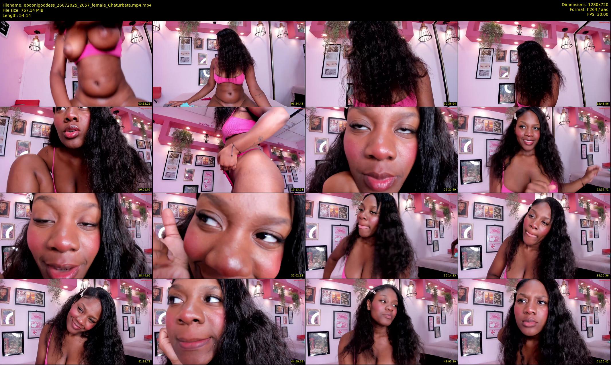 eboonigoddess — 55 minute Chaturbate female cam show recording, 720p, Jul 26, 2025