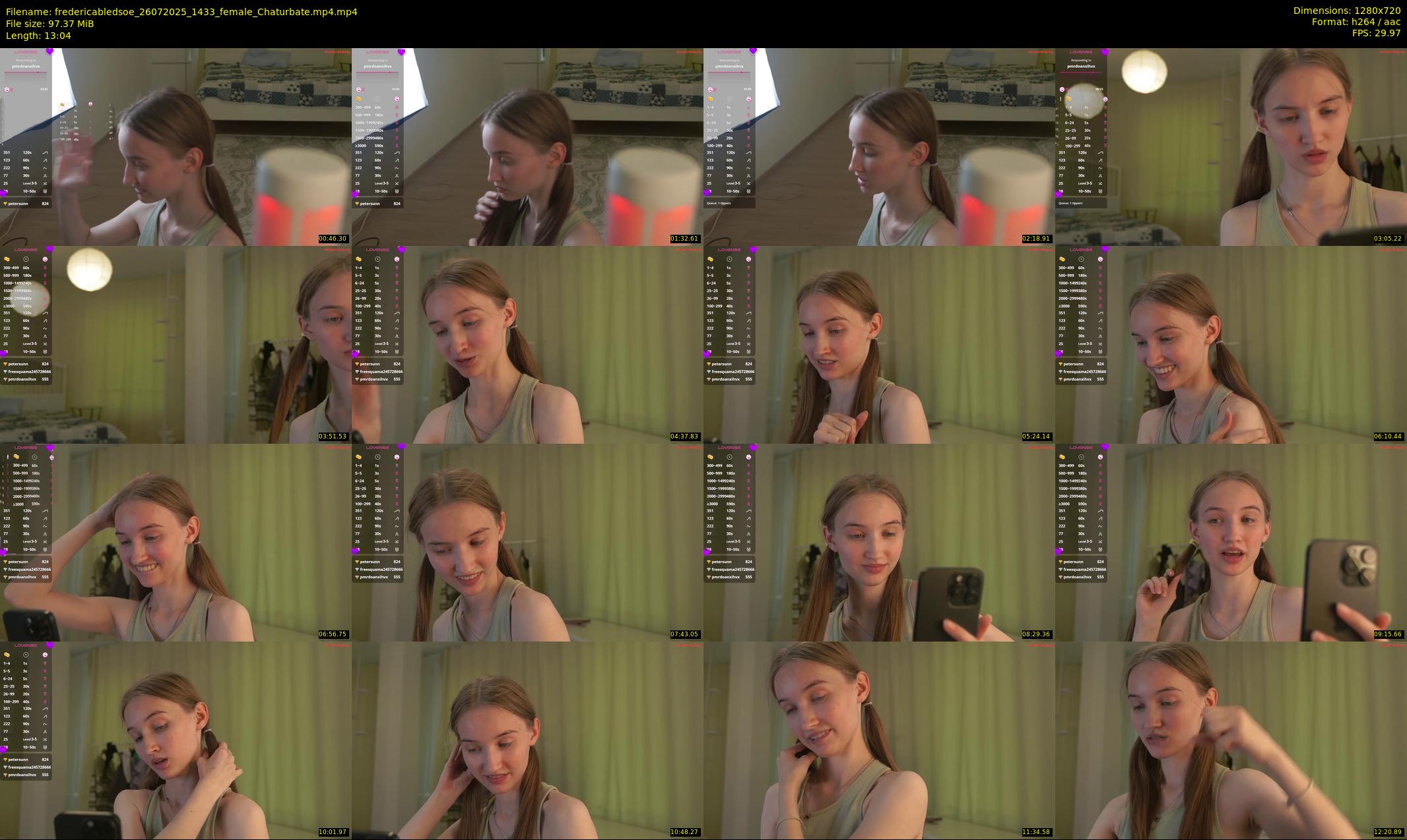 fredericabledsoe — 14 minute Chaturbate female cam show recording, 720p, Jul 26, 2025