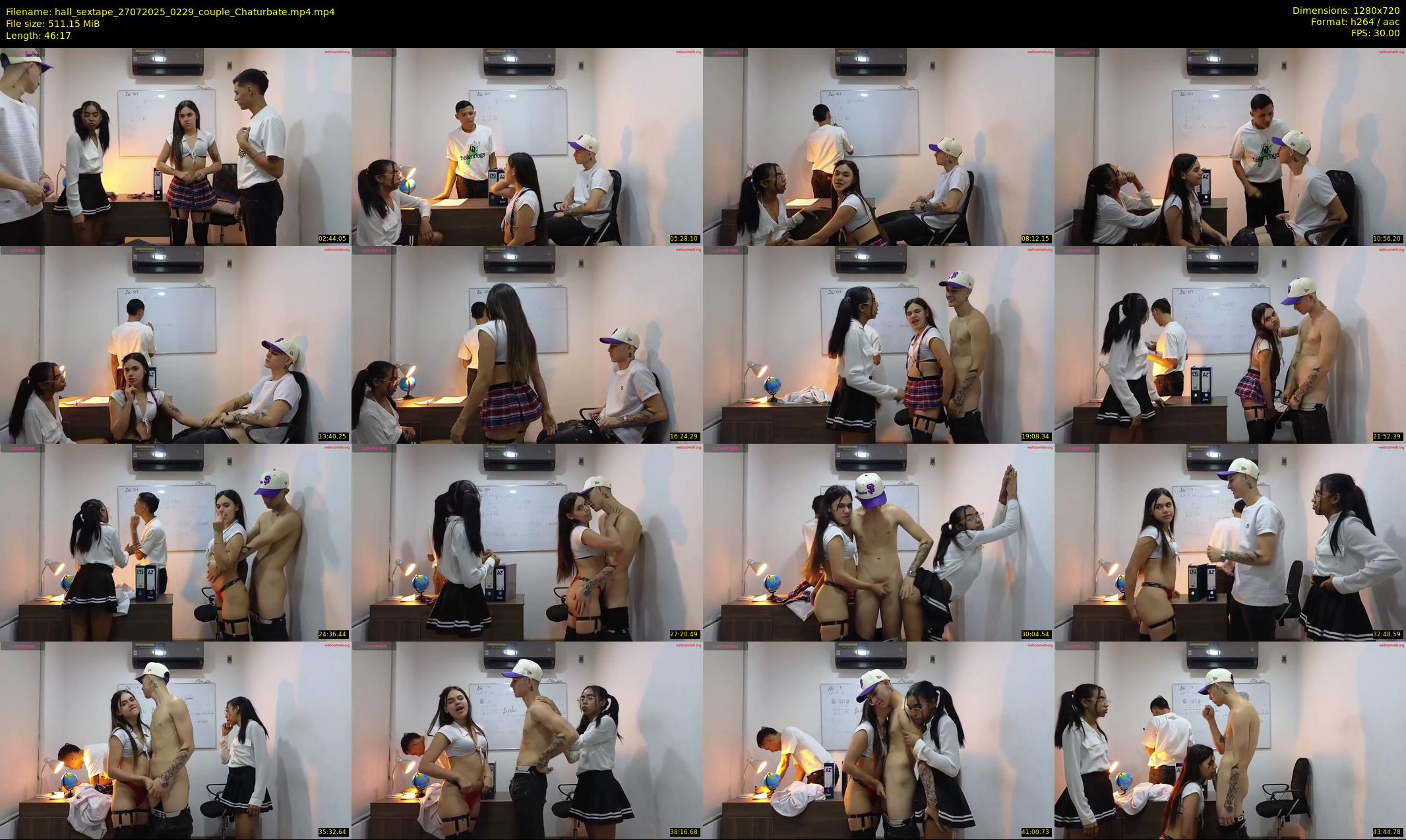 hall_sextape — 47 minute Chaturbate couple cam show recording, 720p, Jul 27, 2025
