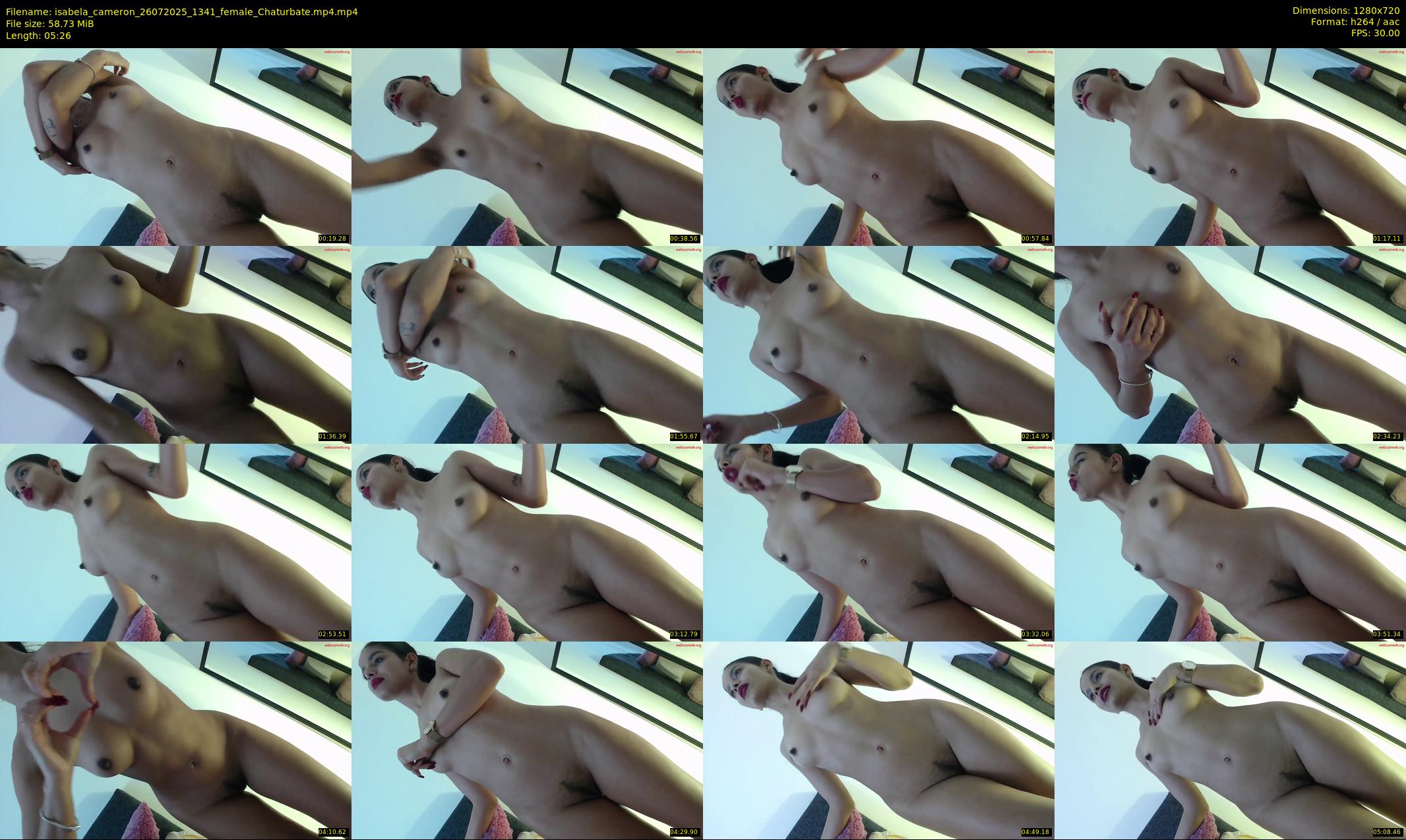 isabela_cameron — 6 minute Chaturbate female cam show recording, 720p, Jul 26, 2025