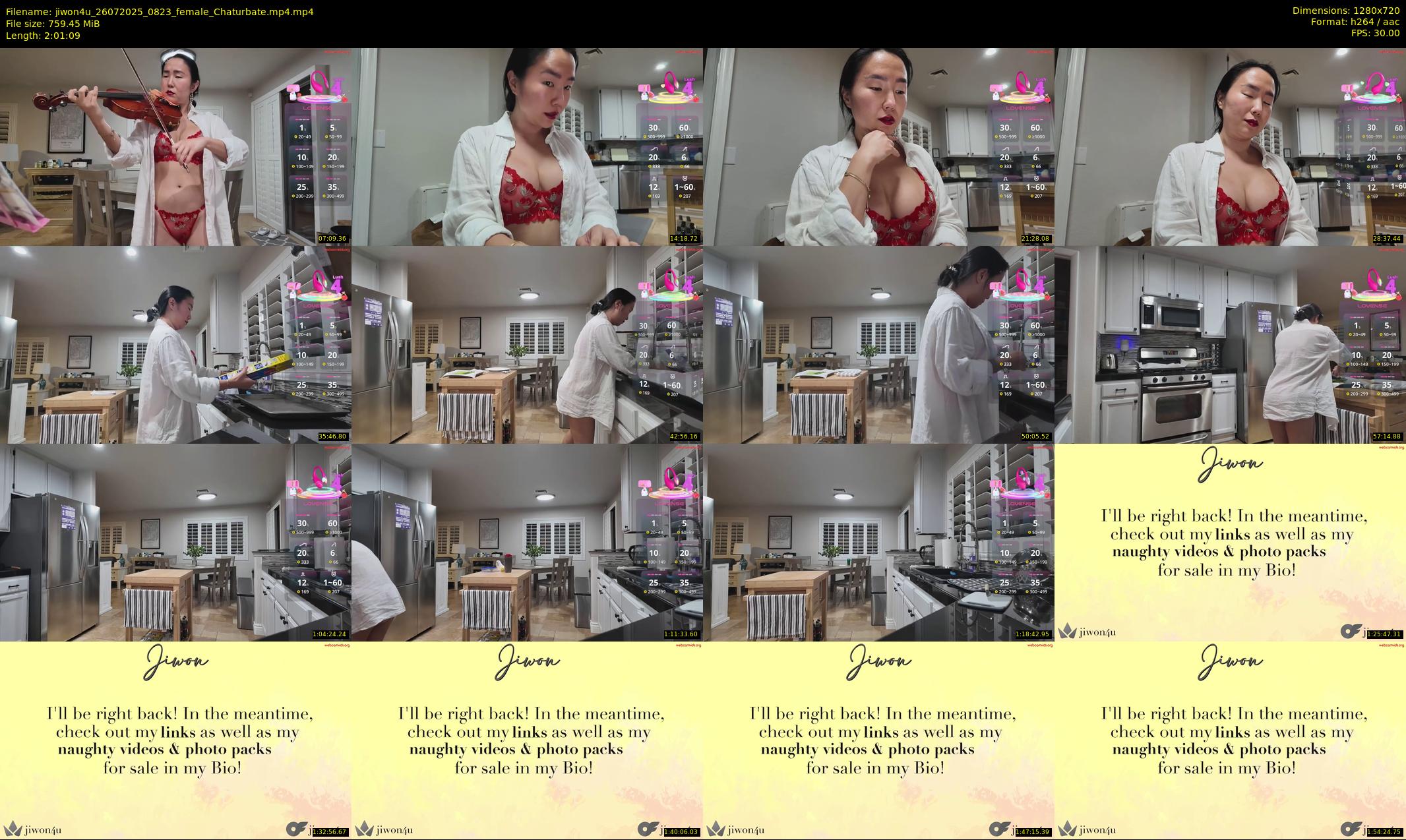 jiwon4u — 122 minute Chaturbate female cam show recording, 720p, Jul 26, 2025