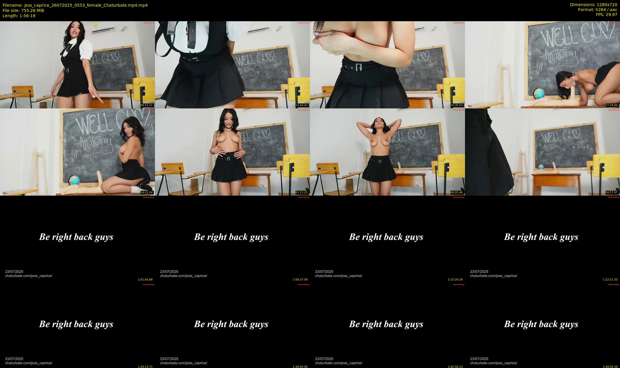 joss_caprice — 117 minute Chaturbate female cam show recording, 720p, Jul 26, 2025