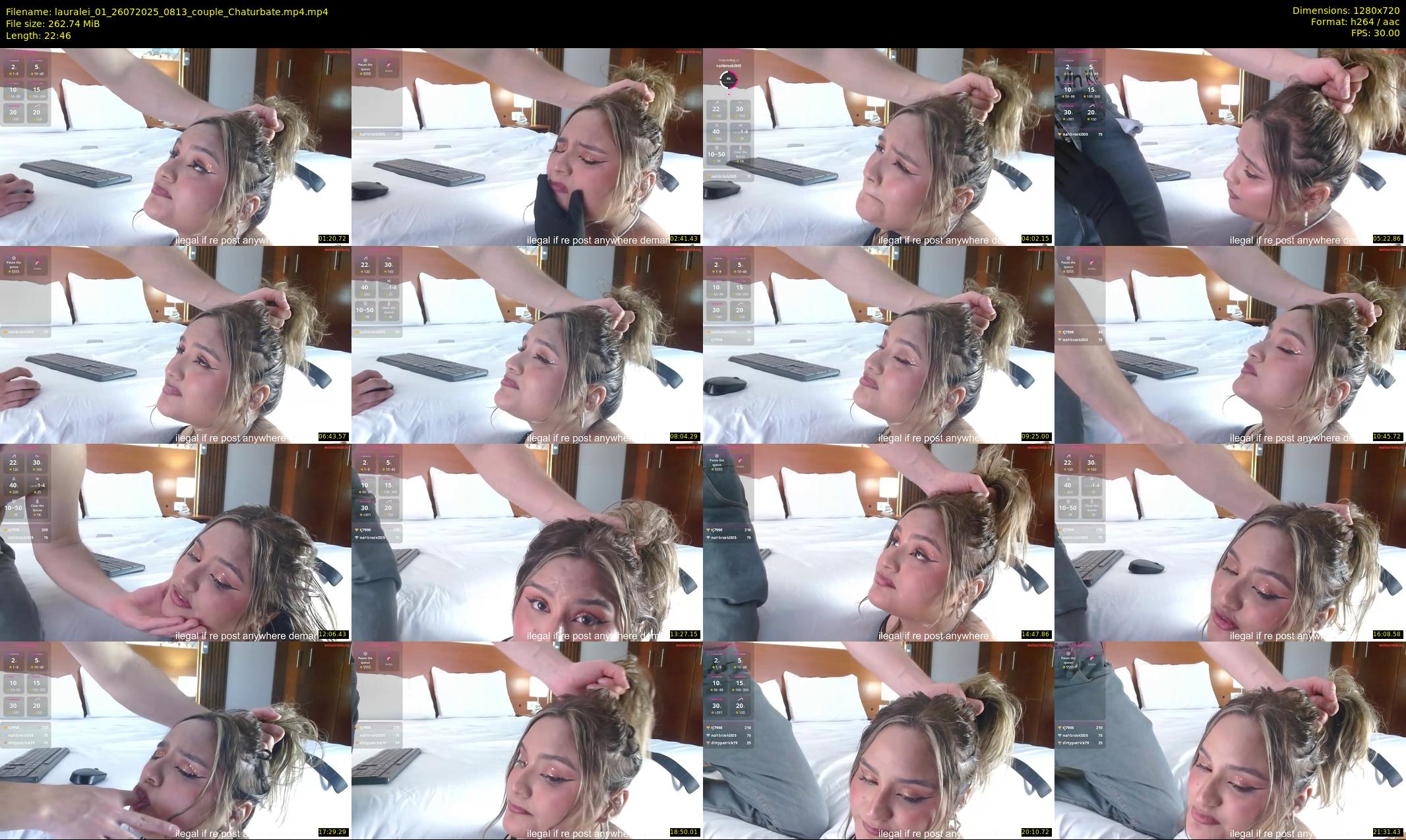 lauralei_01 — 23 minute Chaturbate couple cam show recording, 720p, Jul 26, 2025
