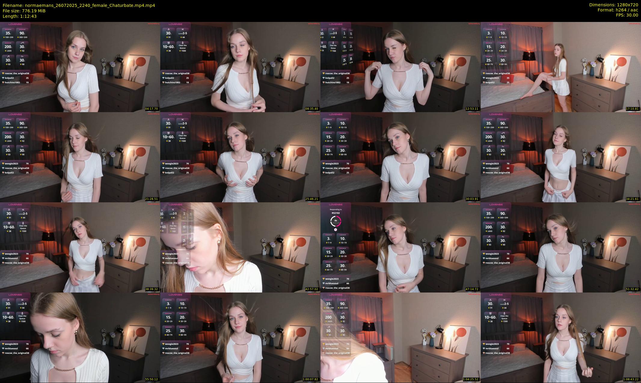 normaemans — 73 minute Chaturbate female cam show recording, 720p, Jul 26, 2025