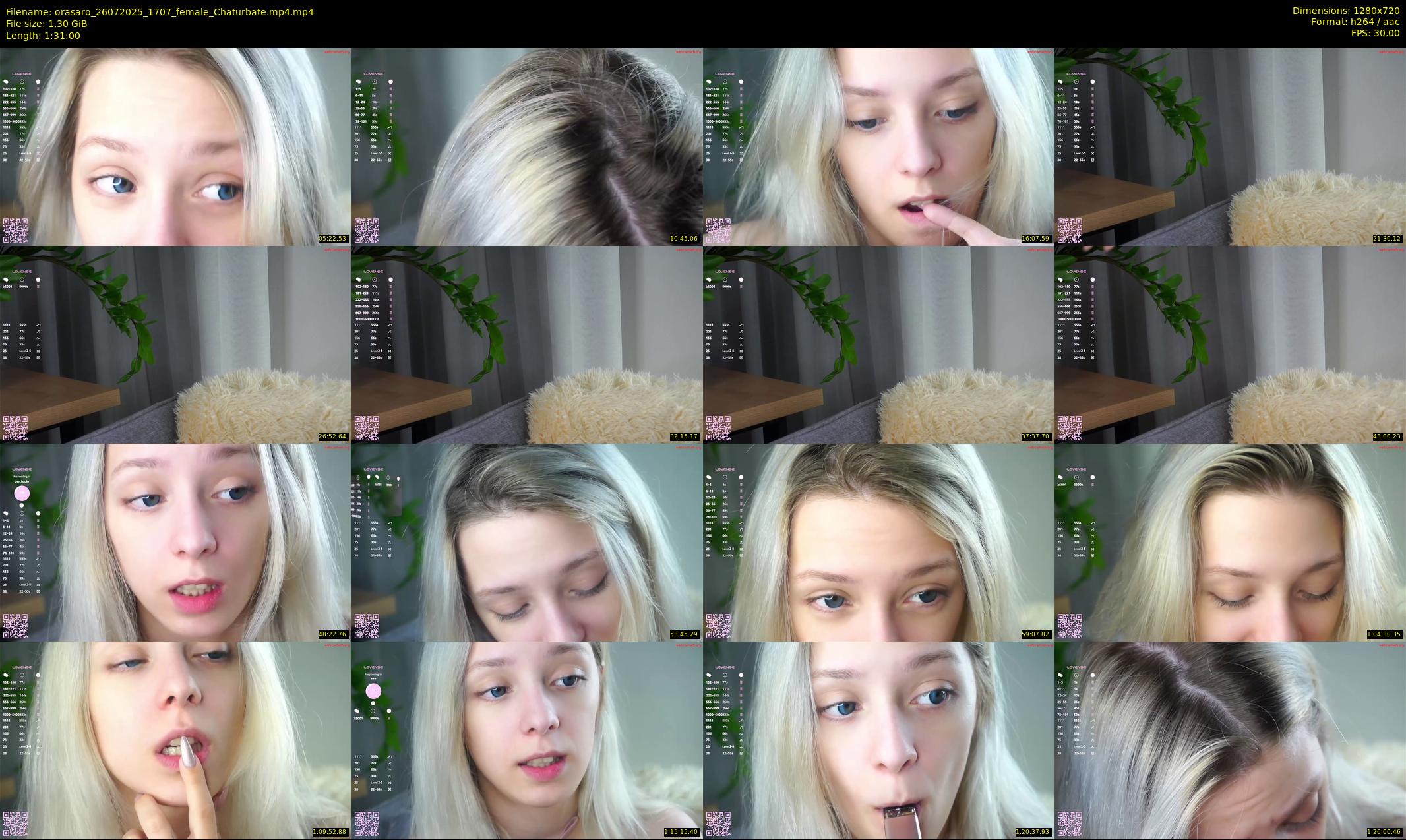 orasaro — 91 minute Chaturbate female cam show recording, 720p, Jul 26, 2025
