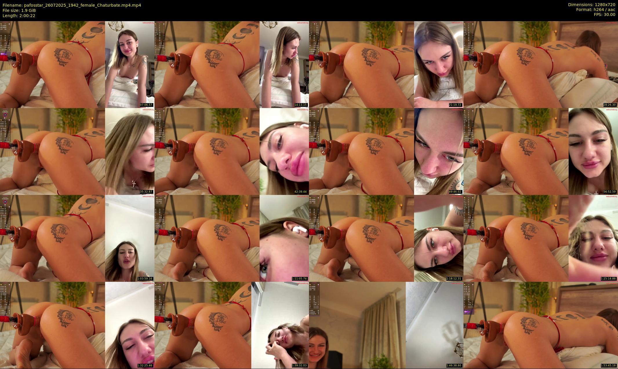 pafosstar — 121 minute Chaturbate female cam show recording, 720p, Jul 26, 2025