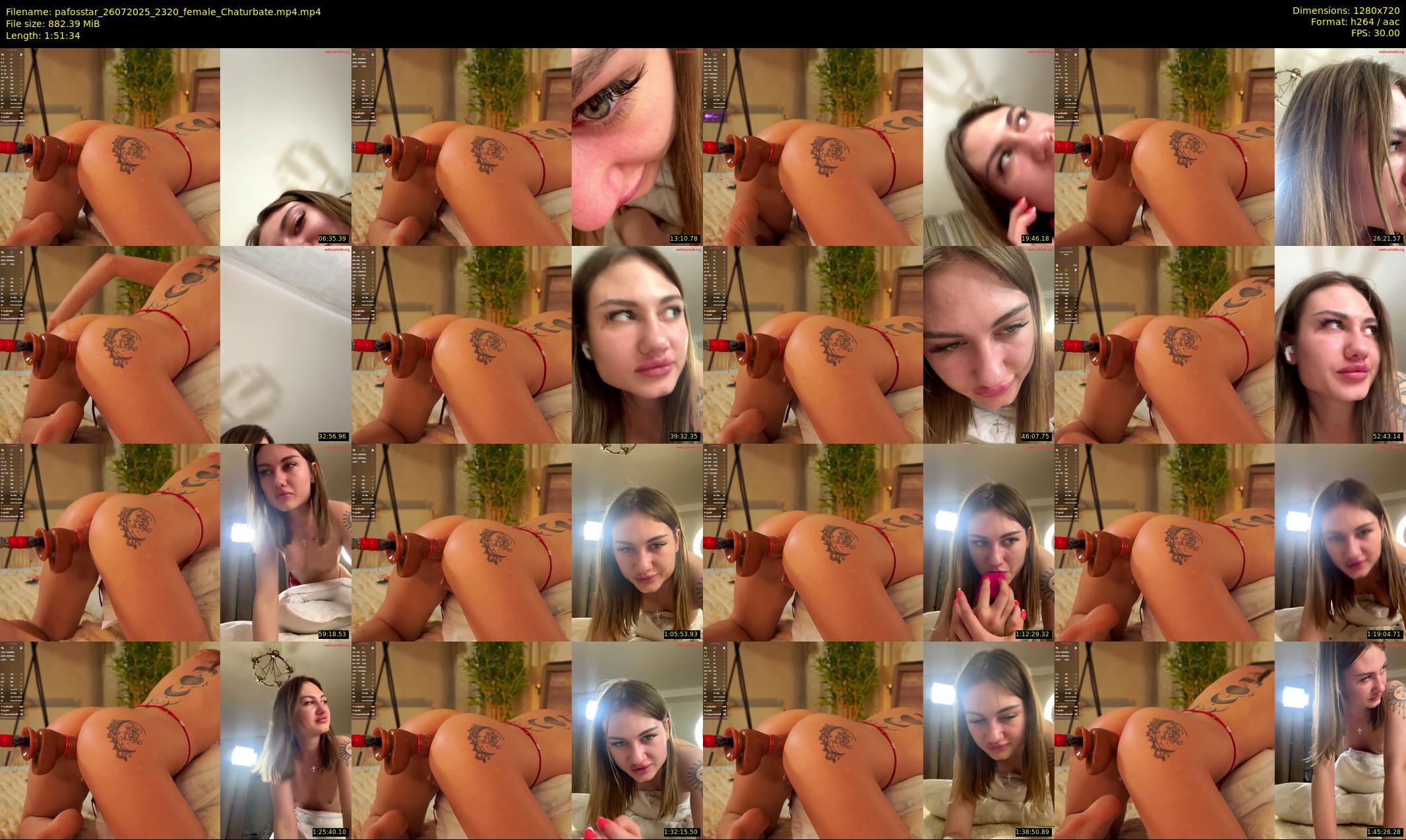 pafosstar — 112 minute Chaturbate female cam show recording, 720p, Jul 26, 2025