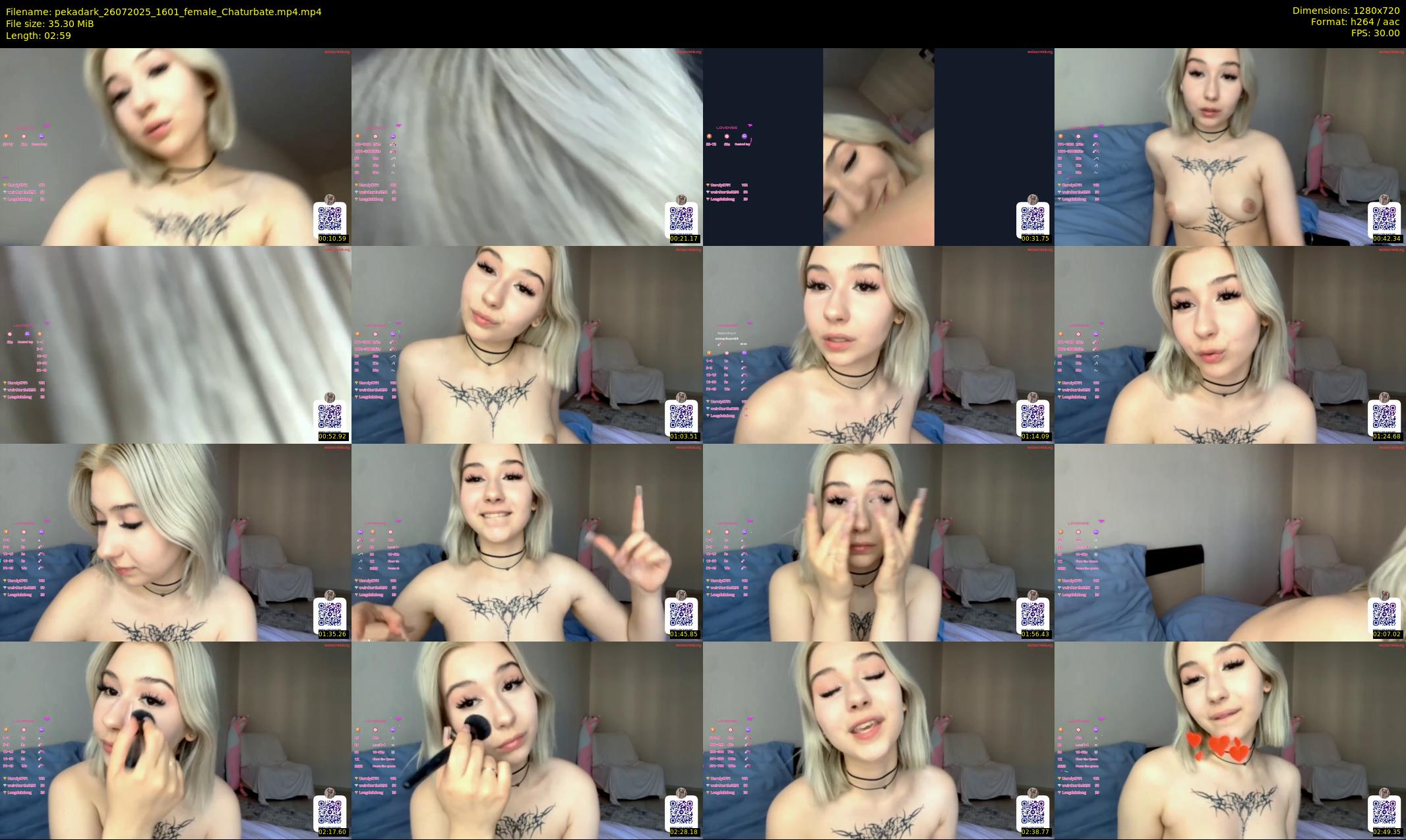 pekadark — 3 minute Chaturbate female cam show recording, 720p, Jul 26, 2025