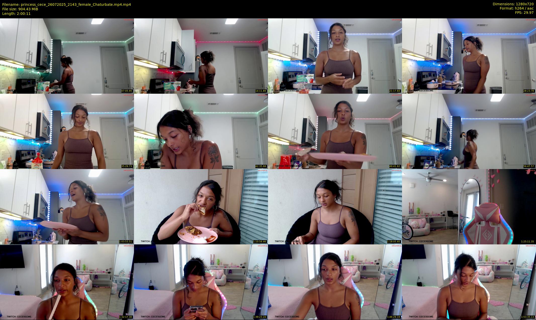 princess_cece — 121 minute Chaturbate female cam show recording, 720p, Jul 26, 2025