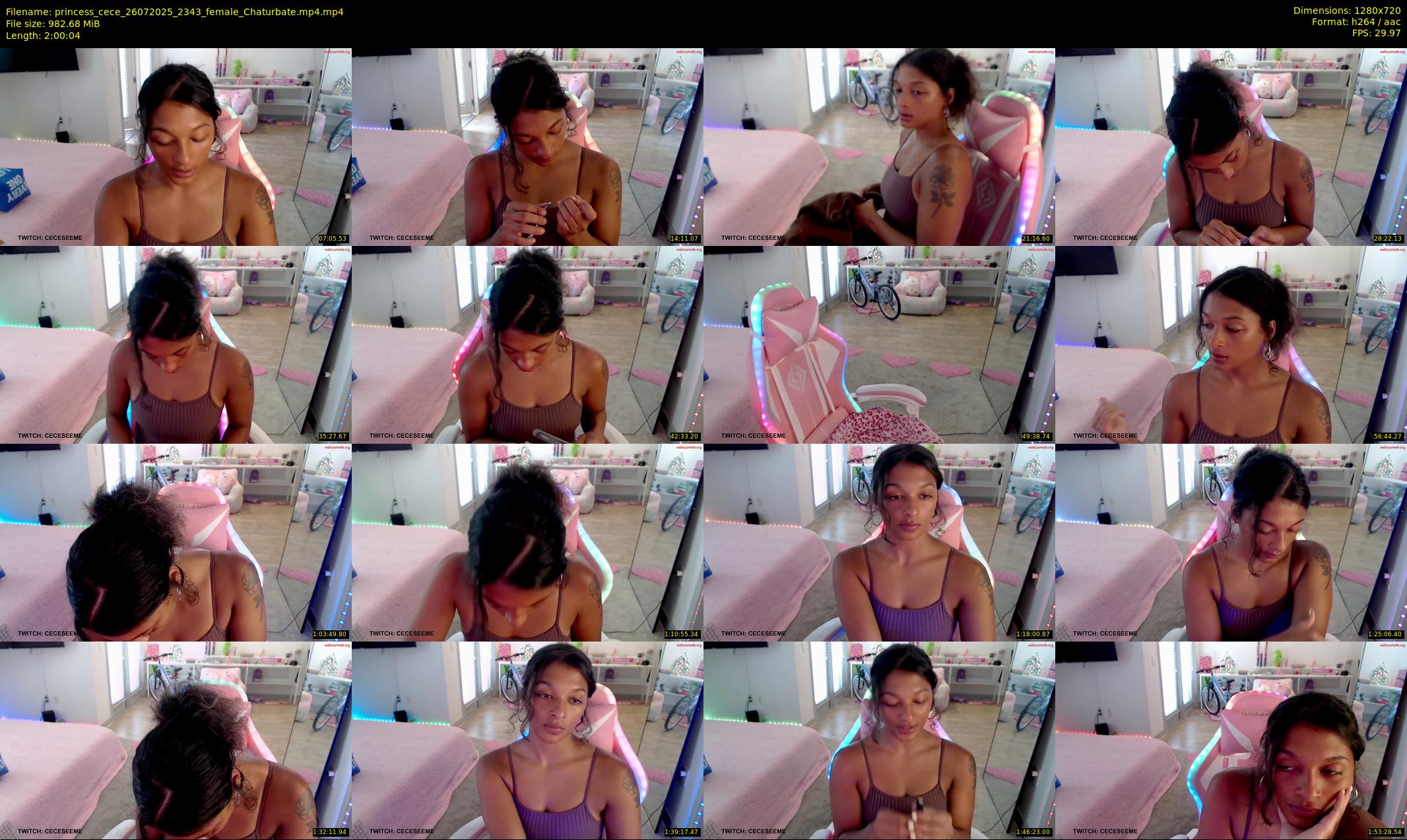 princess_cece — 121 minute Chaturbate female cam show recording, 720p, Jul 26, 2025