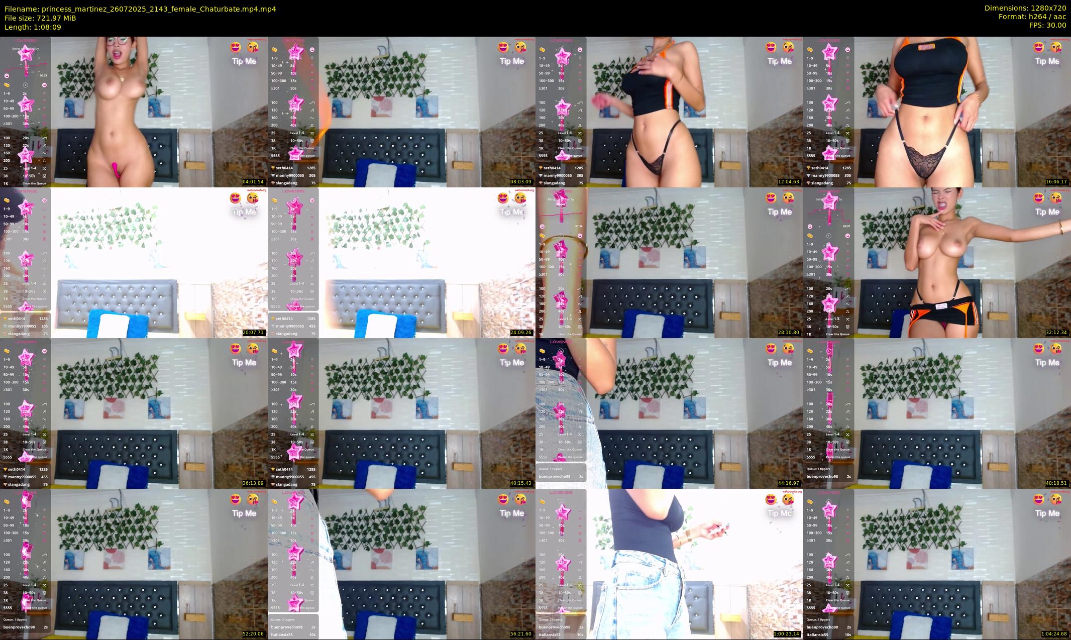 princess_martinez — 69 minute Chaturbate female cam show recording, 720p, Jul 26, 2025