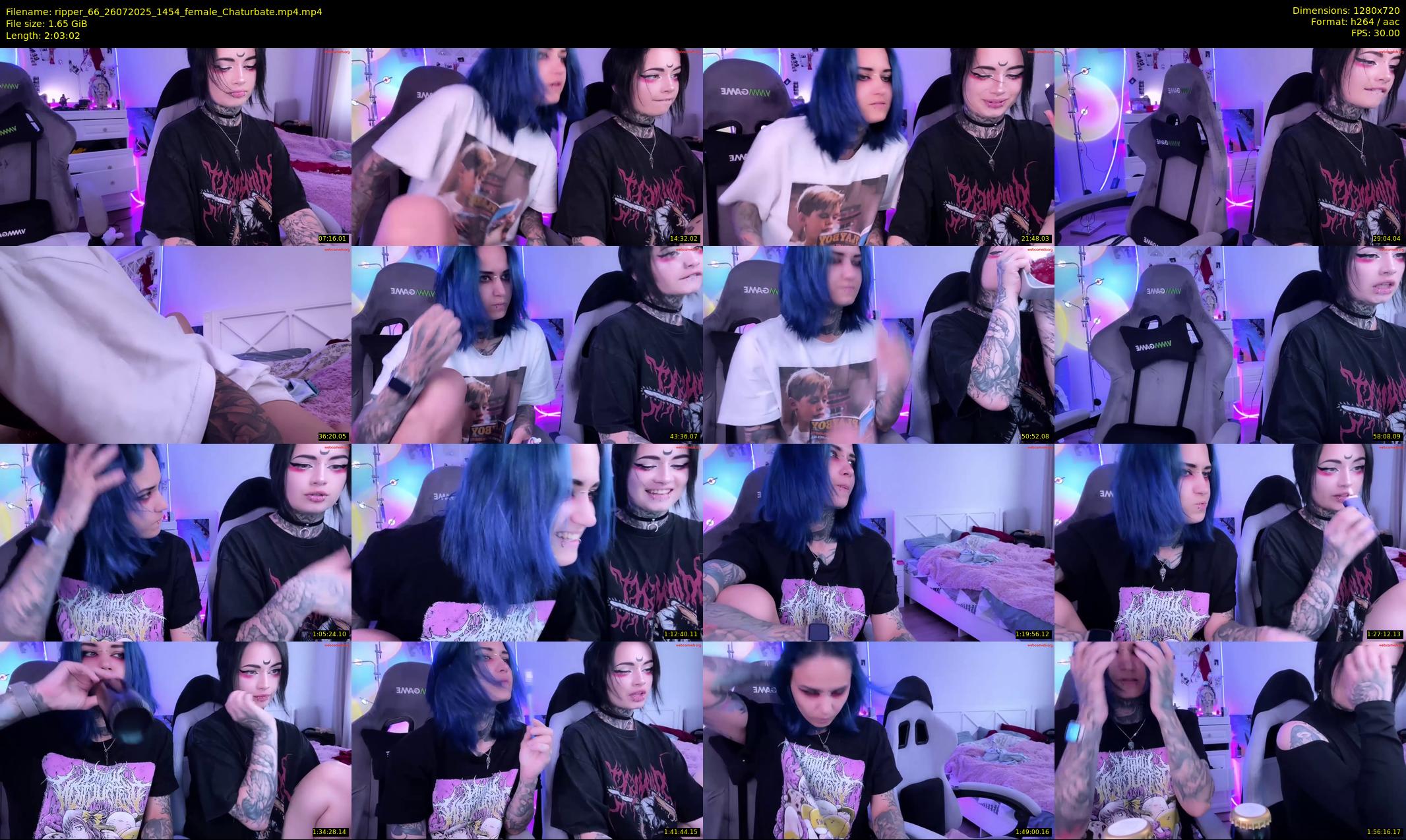 ripper_66 — 124 minute Chaturbate female cam show recording, 720p, Jul 26, 2025