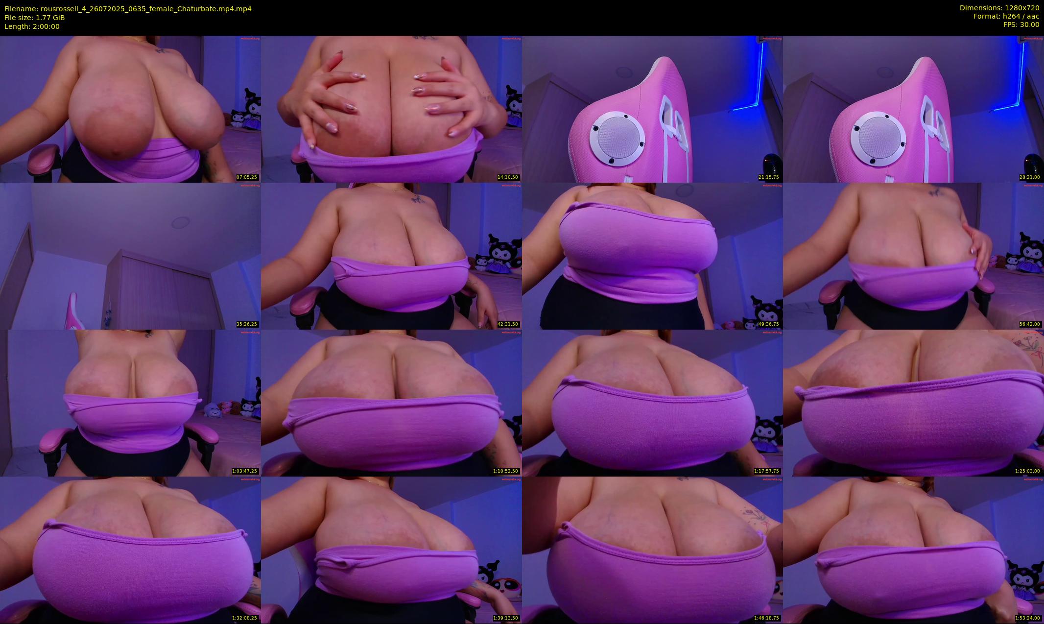 rousrossell_4 — 120 minute Chaturbate female cam show recording, 720p, Jul 26, 2025