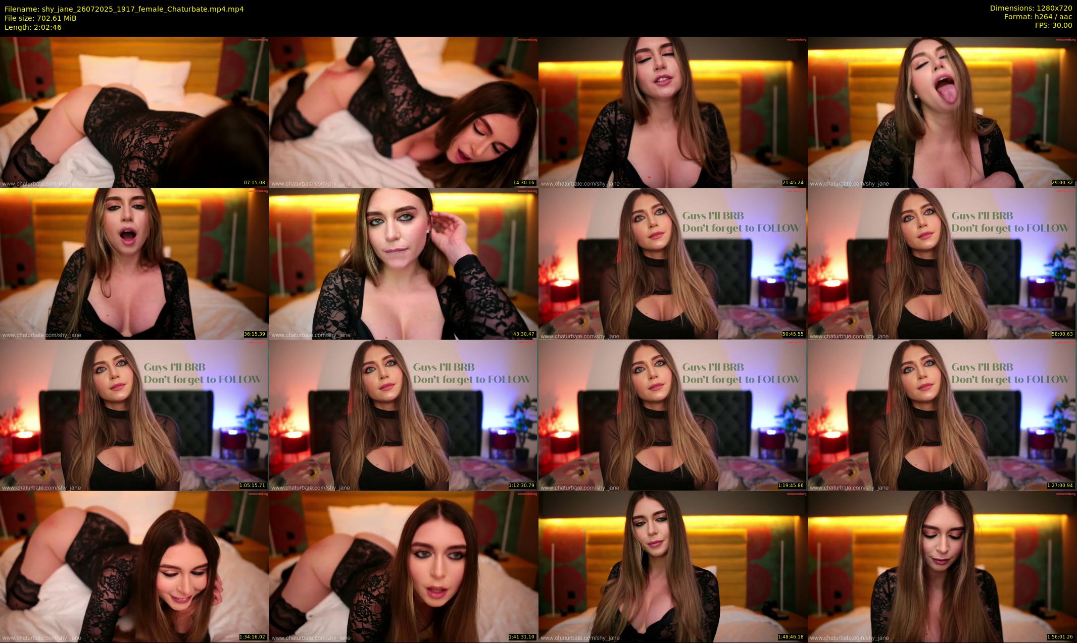 shy_jane — 123 minute Chaturbate female cam show recording, 720p, Jul 26, 2025