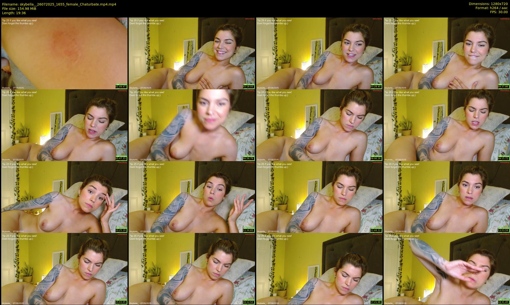 skybella_ — 20 minute Chaturbate female cam show recording, 720p, Jul 26, 2025