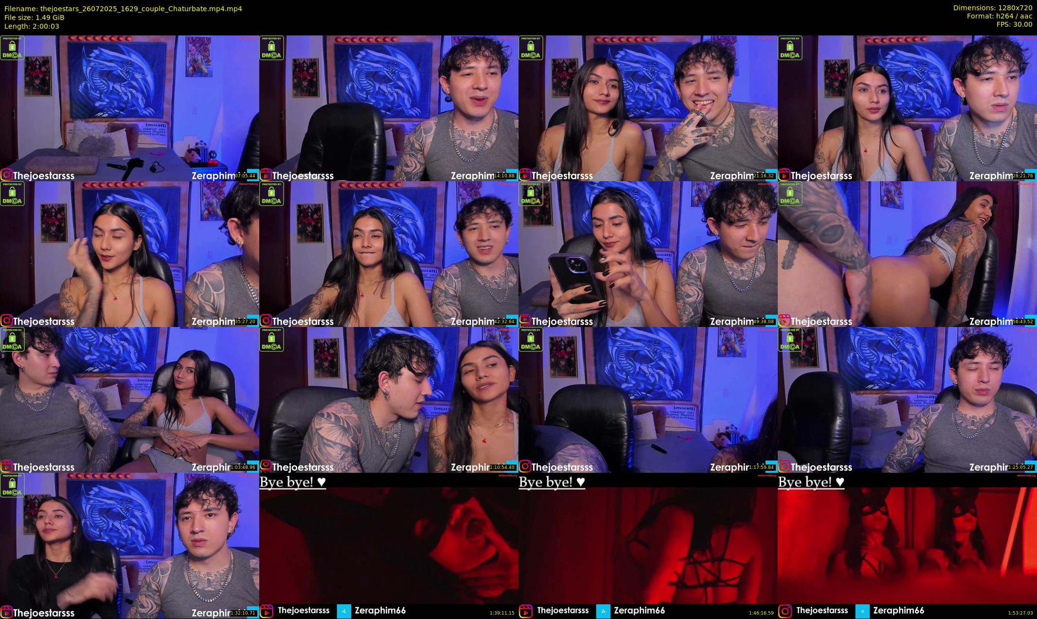 thejoestars — 121 minute Chaturbate couple cam show recording, 720p, Jul 26, 2025