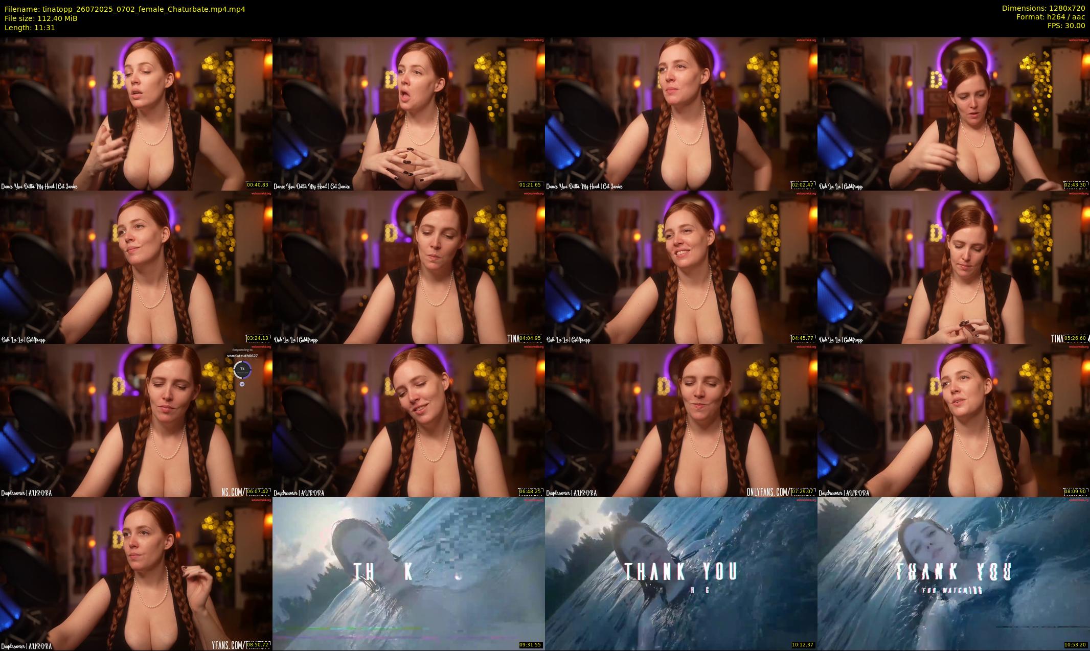 tinatopp — 12 minute Chaturbate female cam show recording, 720p, Jul 26, 2025