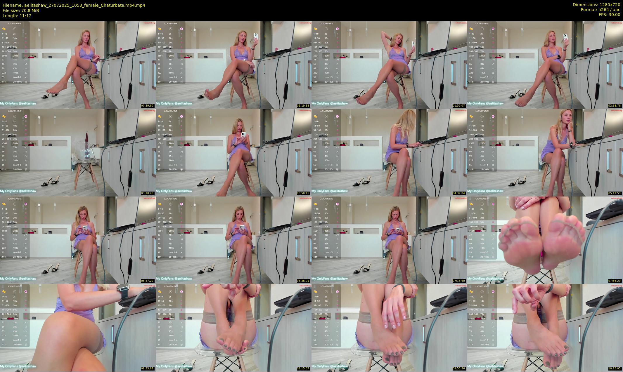 aelitashaw — 12 minute Chaturbate female cam show recording, 720p, Jul 27, 2025