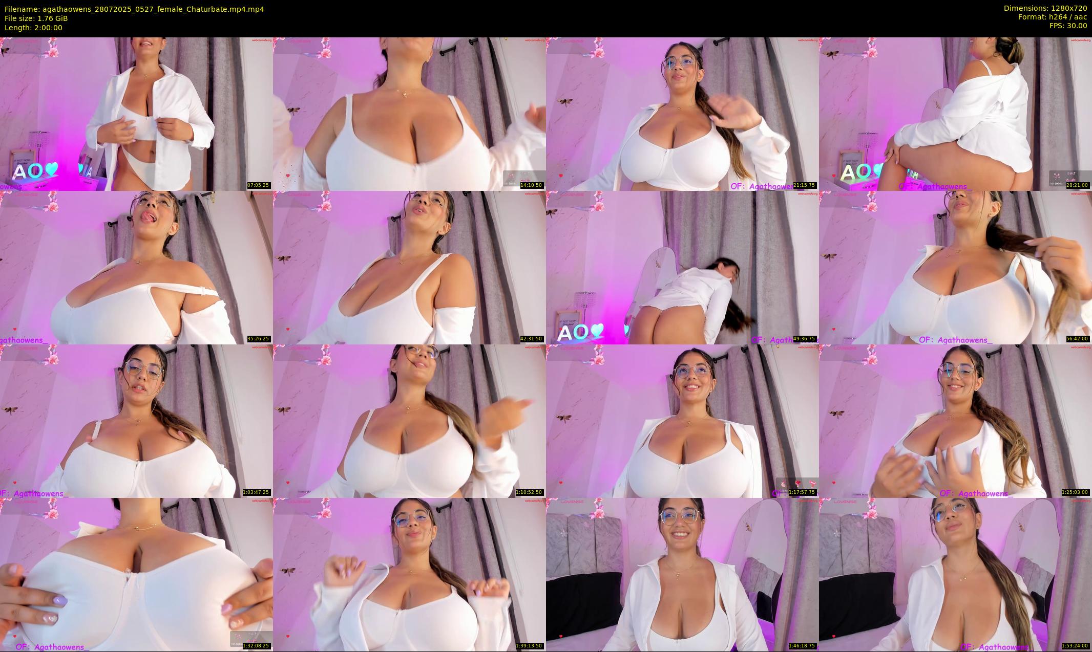 agathaowens — 120 minute Chaturbate female cam show recording, 720p, Jul 28, 2025
