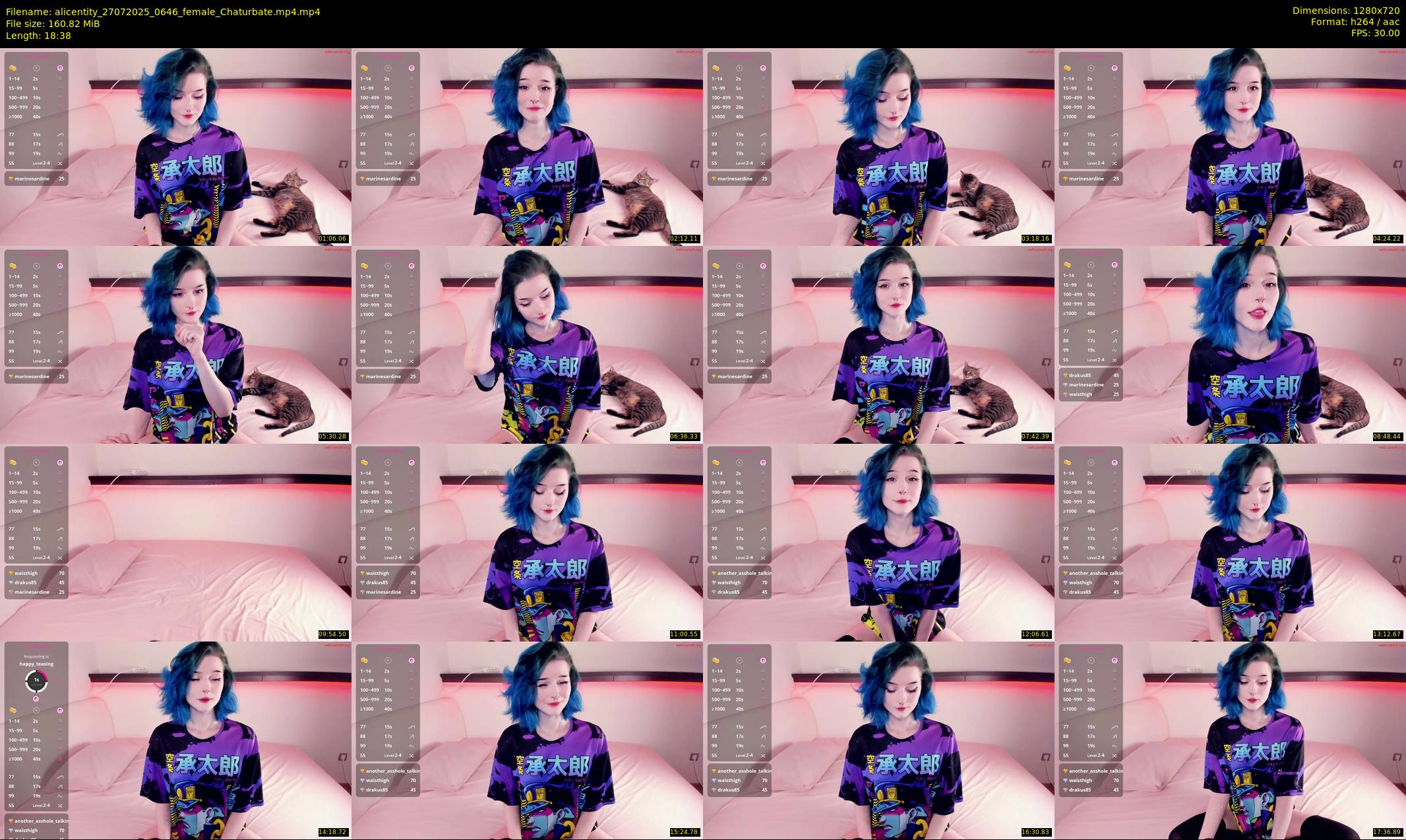 alicentity — 19 minute Chaturbate female cam show recording, 720p, Jul 27, 2025