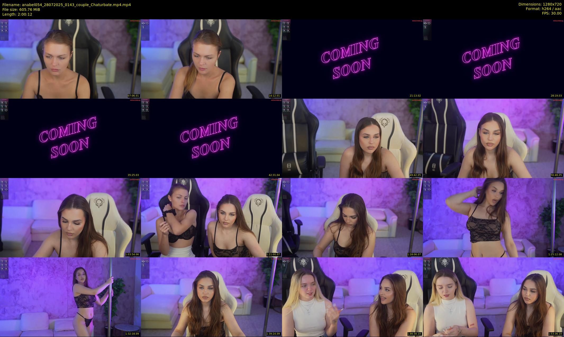 anabel054 — 121 minute Chaturbate female cam show recording, 720p, Jul 28, 2025