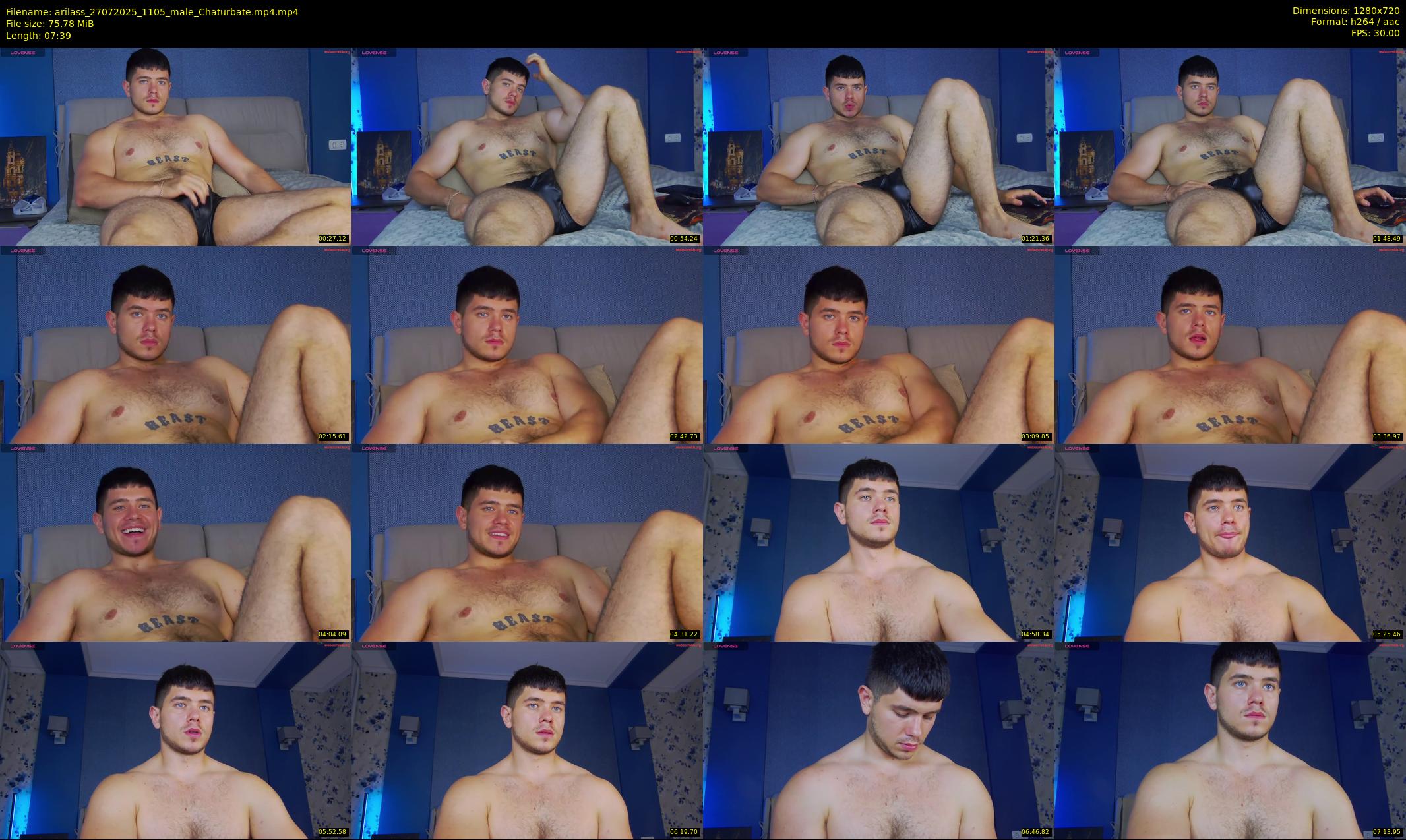 arilass — 8 minute Chaturbate male cam show recording, 720p, Jul 27, 2025