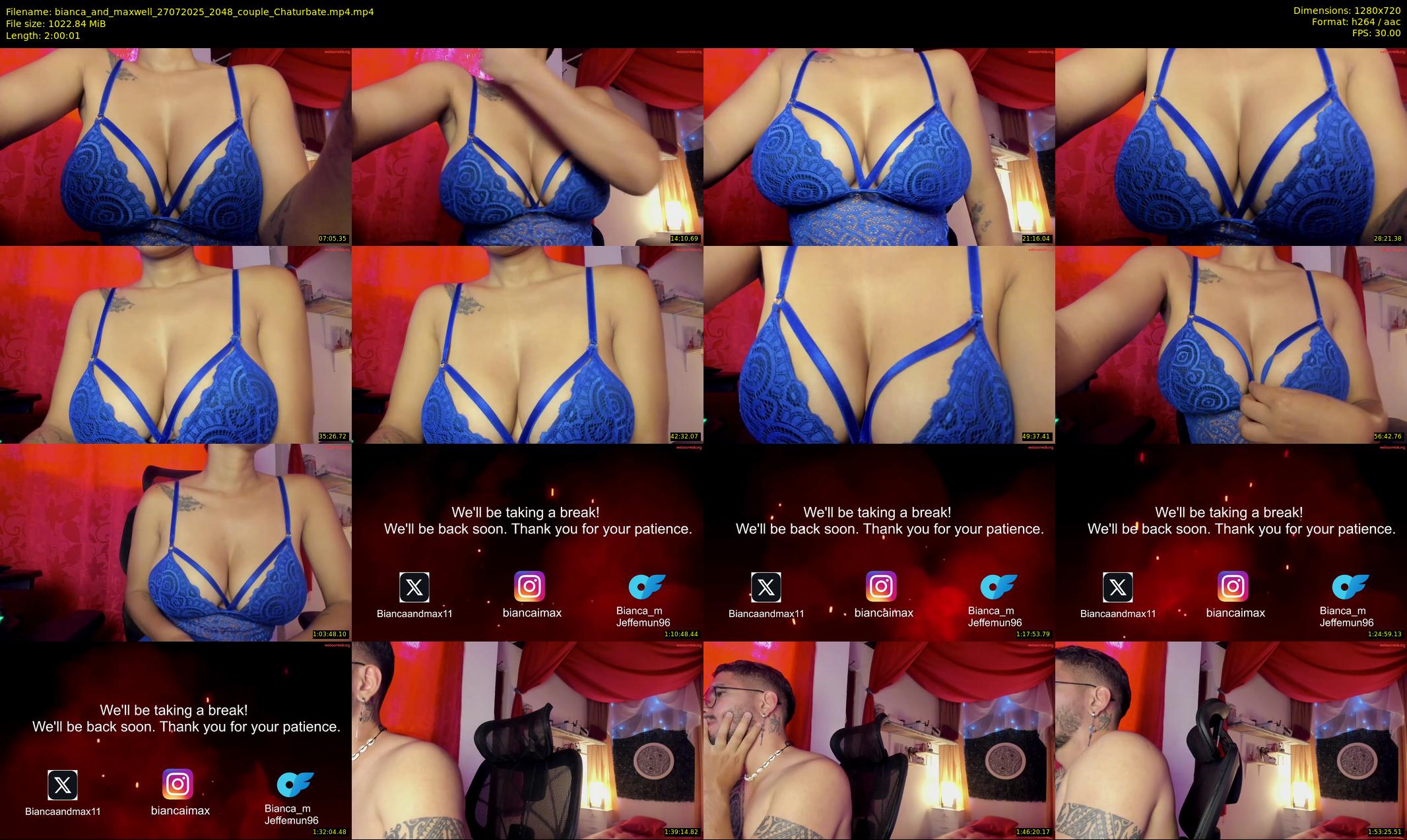 bianca_and_maxwell — 121 minute Chaturbate couple cam show recording, 720p, Jul 27, 2025