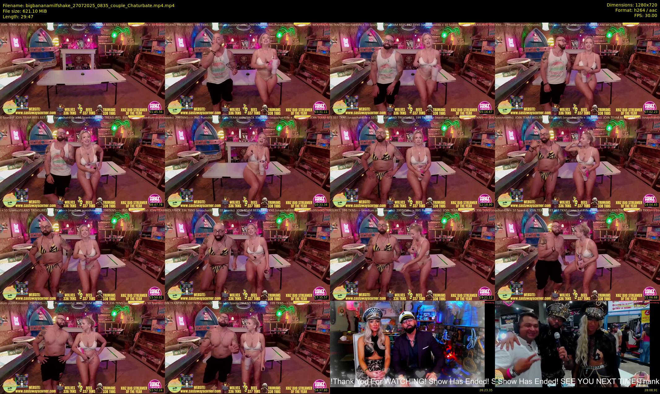bigbananamilfshake — 30 minute Chaturbate couple cam show recording, 720p, Jul 27, 2025