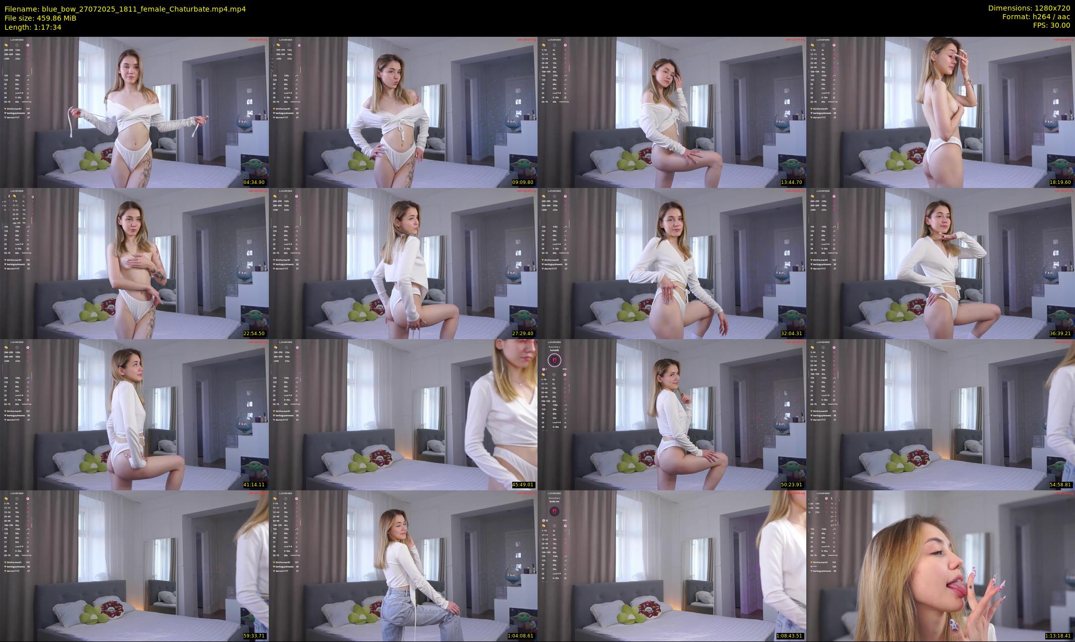blue_bow — 78 minute Chaturbate female cam show recording, 720p, Jul 27, 2025