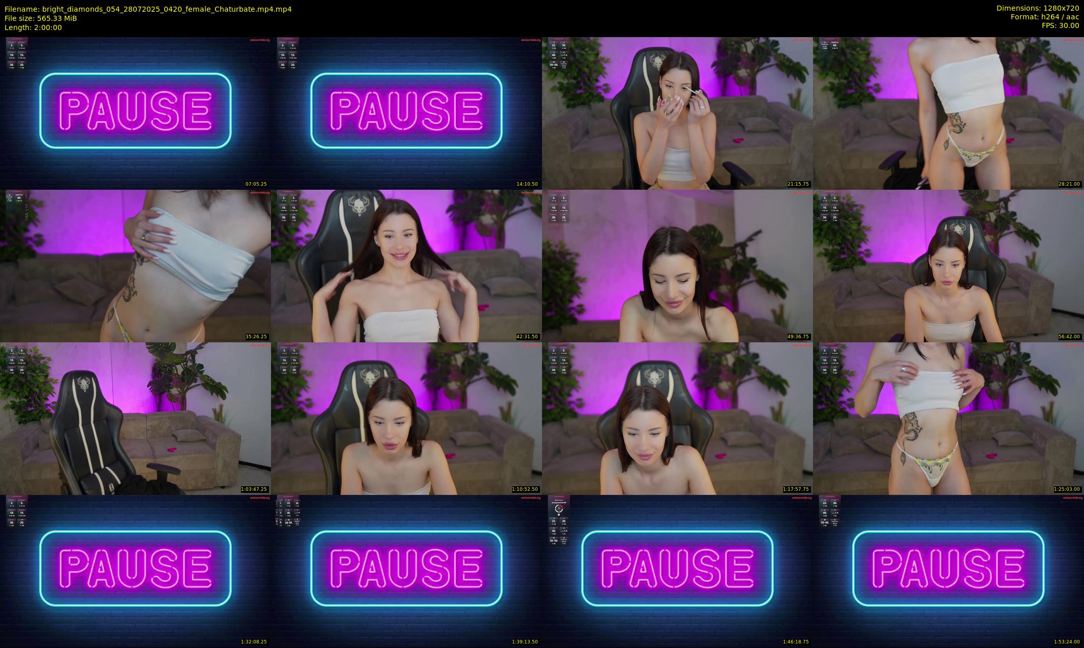 bright_diamonds_054 — 120 minute Chaturbate couple cam show recording, 720p, Jul 28, 2025