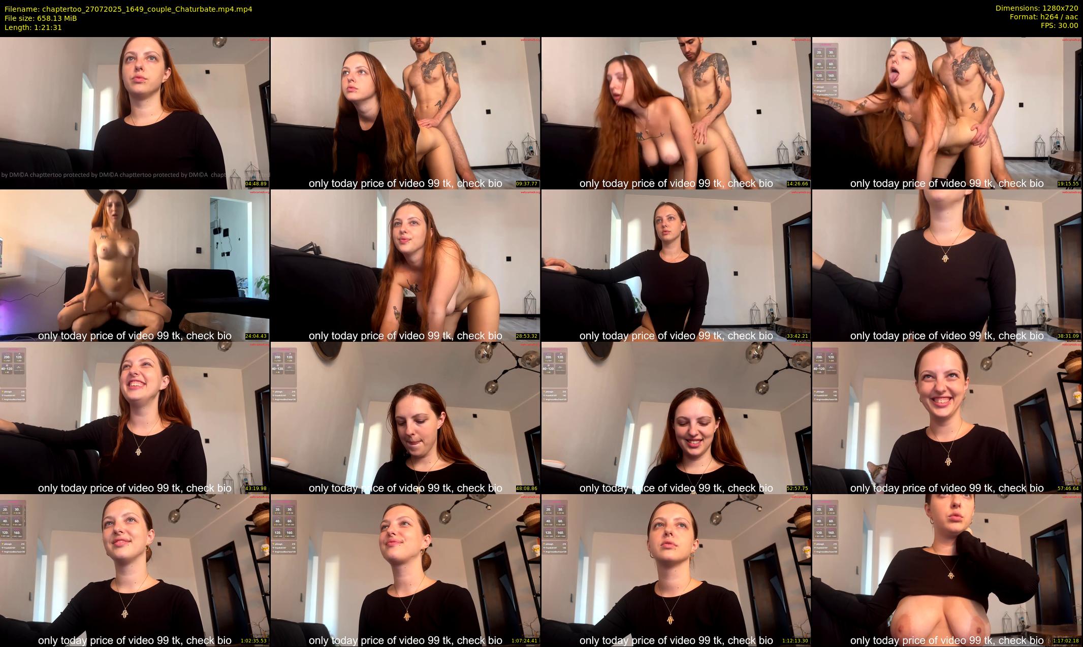 chaptertoo — 82 minute Chaturbate couple cam show recording, 720p, Jul 27, 2025