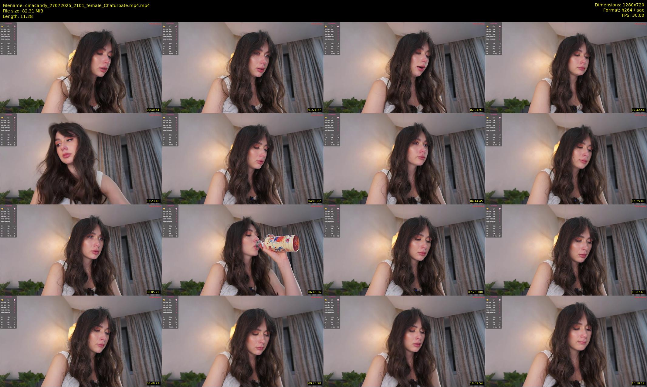 cinacandy — 12 minute Chaturbate female cam show recording, 720p, Jul 27, 2025