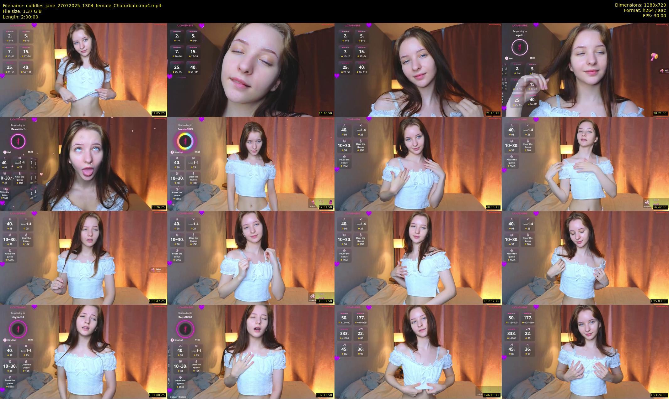 cuddles_jane — 120 minute Chaturbate female cam show recording, 720p, Jul 27, 2025