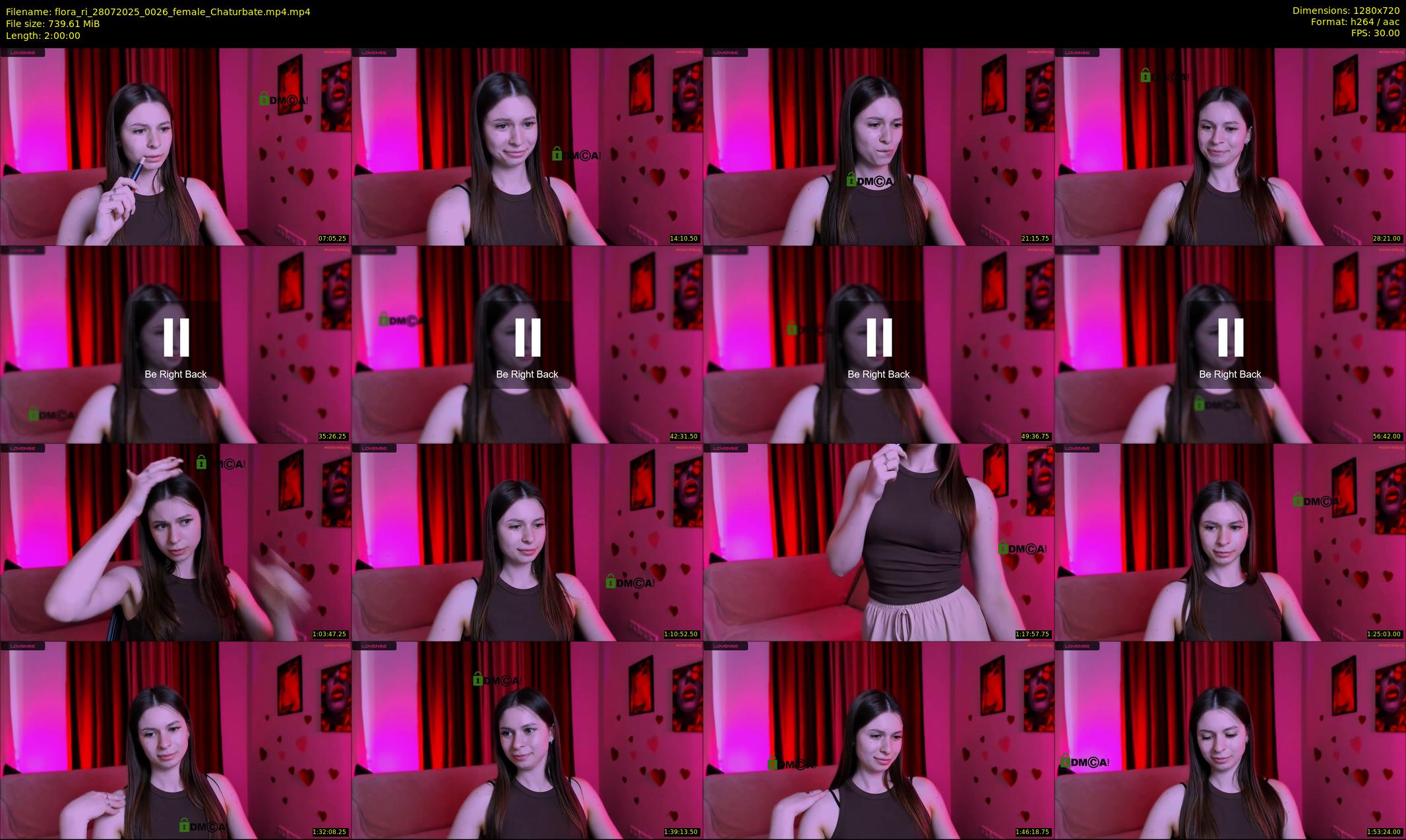 flora_ri — 120 minute Chaturbate female cam show recording, 720p, Jul 28, 2025