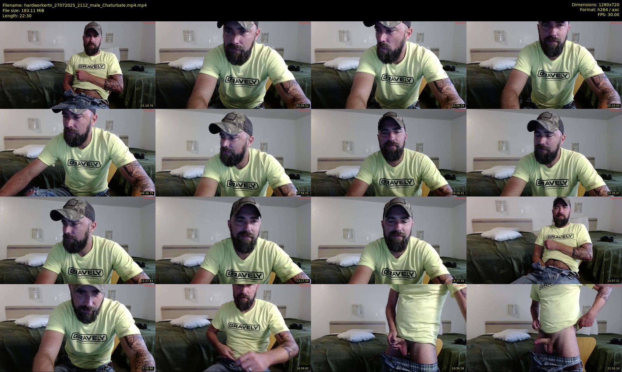 hardworkertn — 23 minute Chaturbate male cam show recording, 720p, Jul 27, 2025