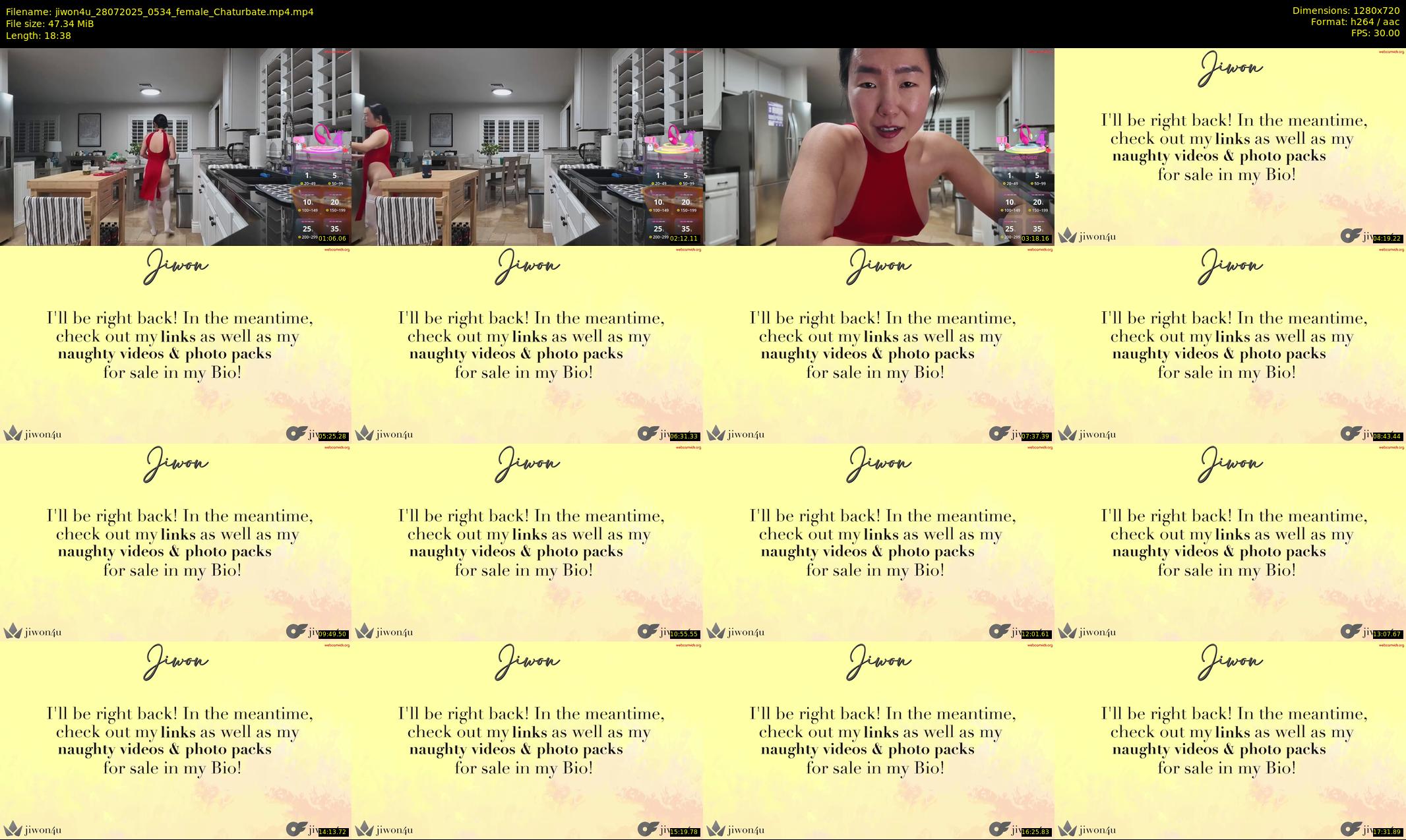 jiwon4u — 19 minute Chaturbate female cam show recording, 720p, Jul 28, 2025