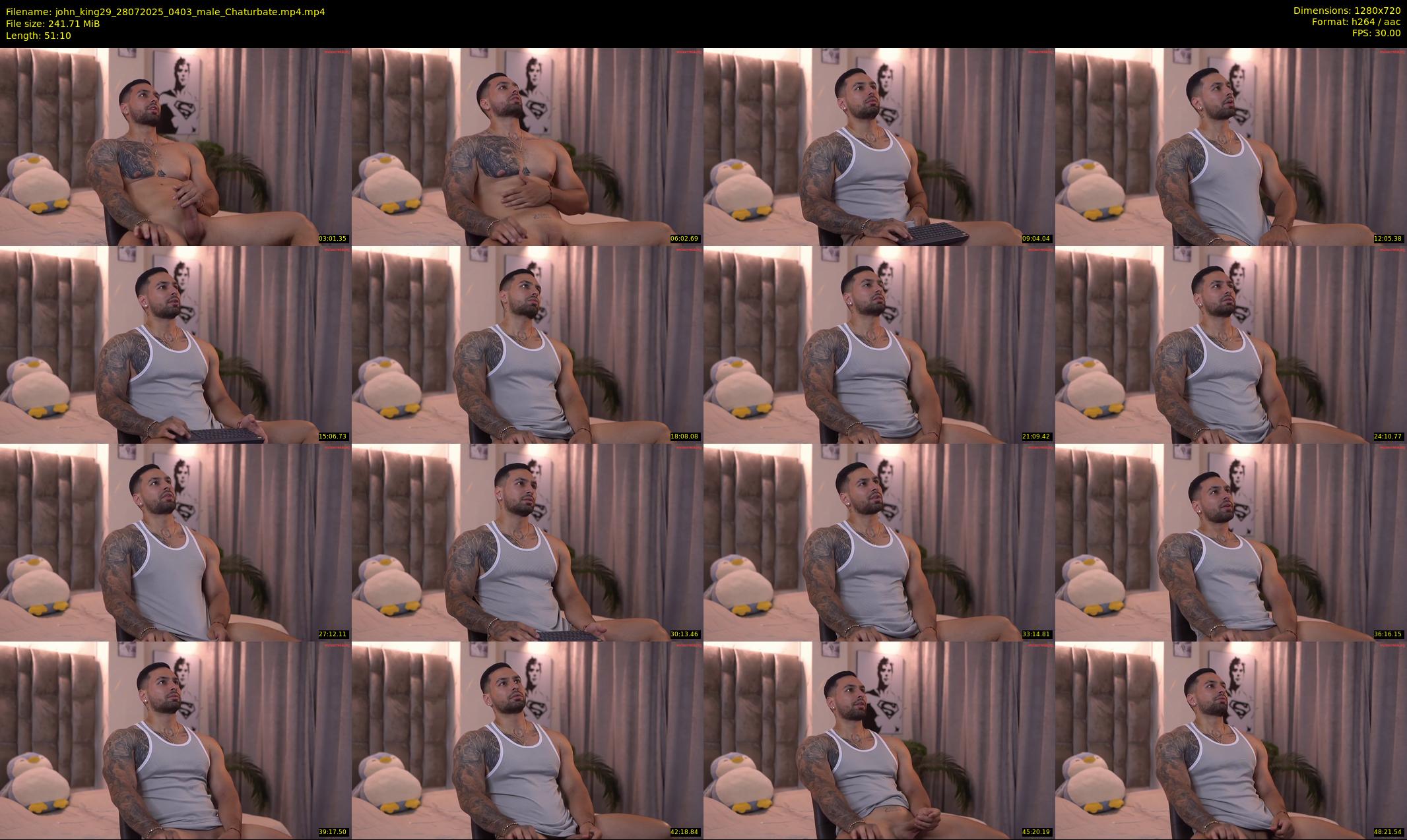 john_king29 — 52 minute Chaturbate male cam show recording, 720p, Jul 28, 2025