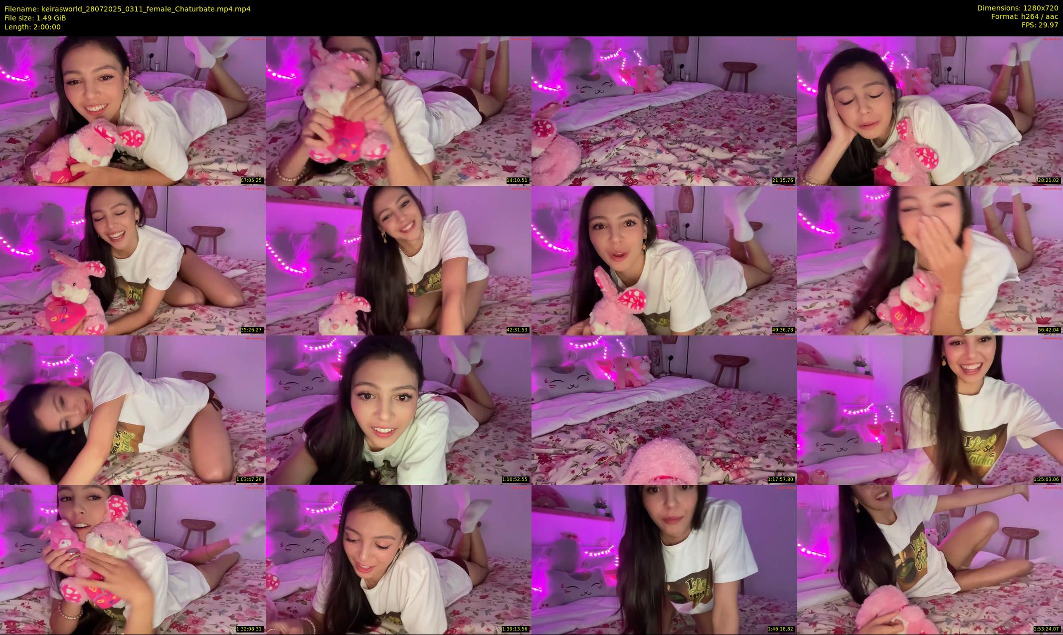 keirasworld — 120 minute Chaturbate female cam show recording, 720p, Jul 28, 2025