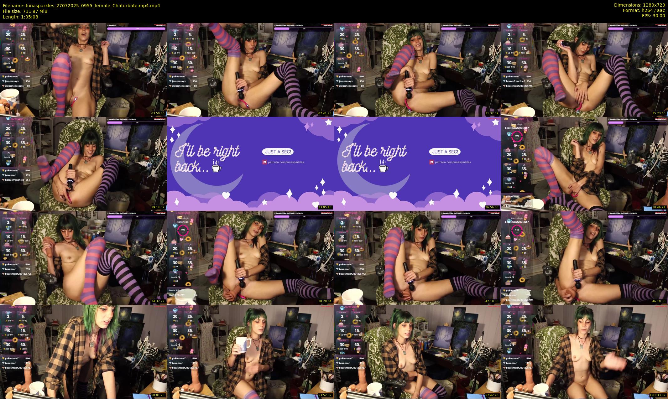 lunasparkles — 66 minute Chaturbate female cam show recording, 720p, Jul 27, 2025