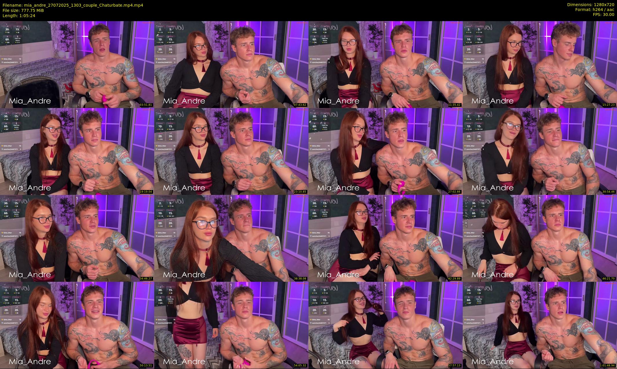 mia_andre — 66 minute Chaturbate couple cam show recording, 720p, Jul 27, 2025
