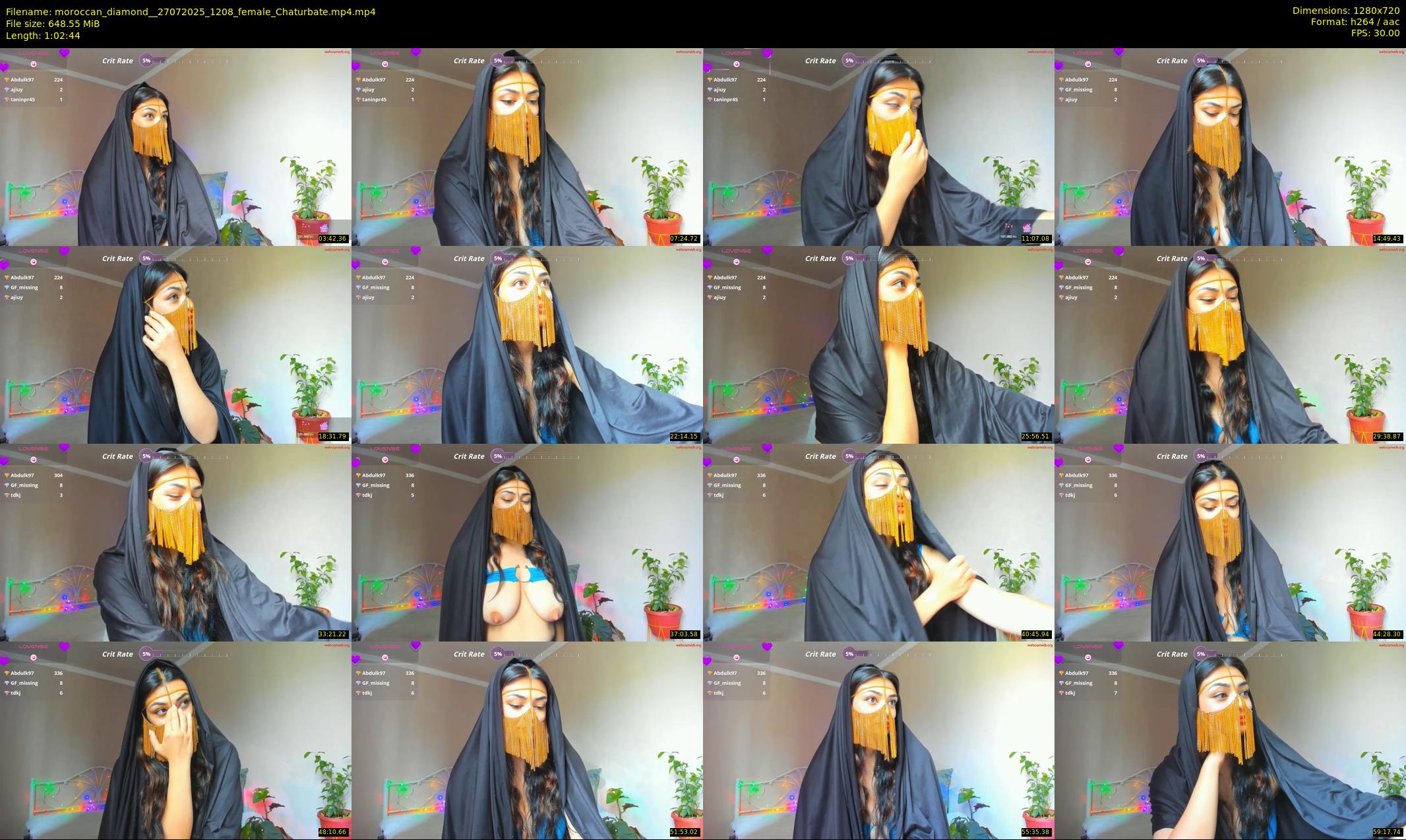 moroccan_diamond_ — 63 minute Chaturbate female cam show recording, 720p, Jul 27, 2025