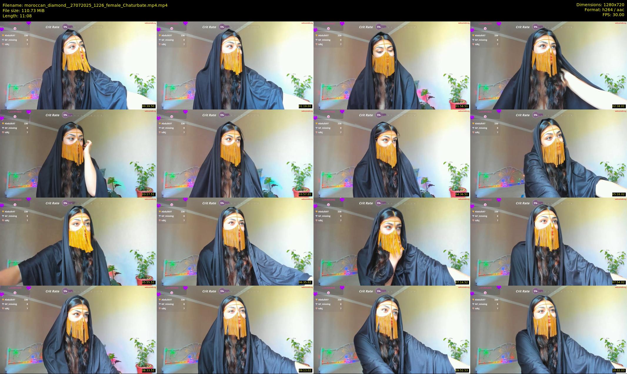 moroccan_diamond_ — 12 minute Chaturbate female cam show recording, 720p, Jul 27, 2025