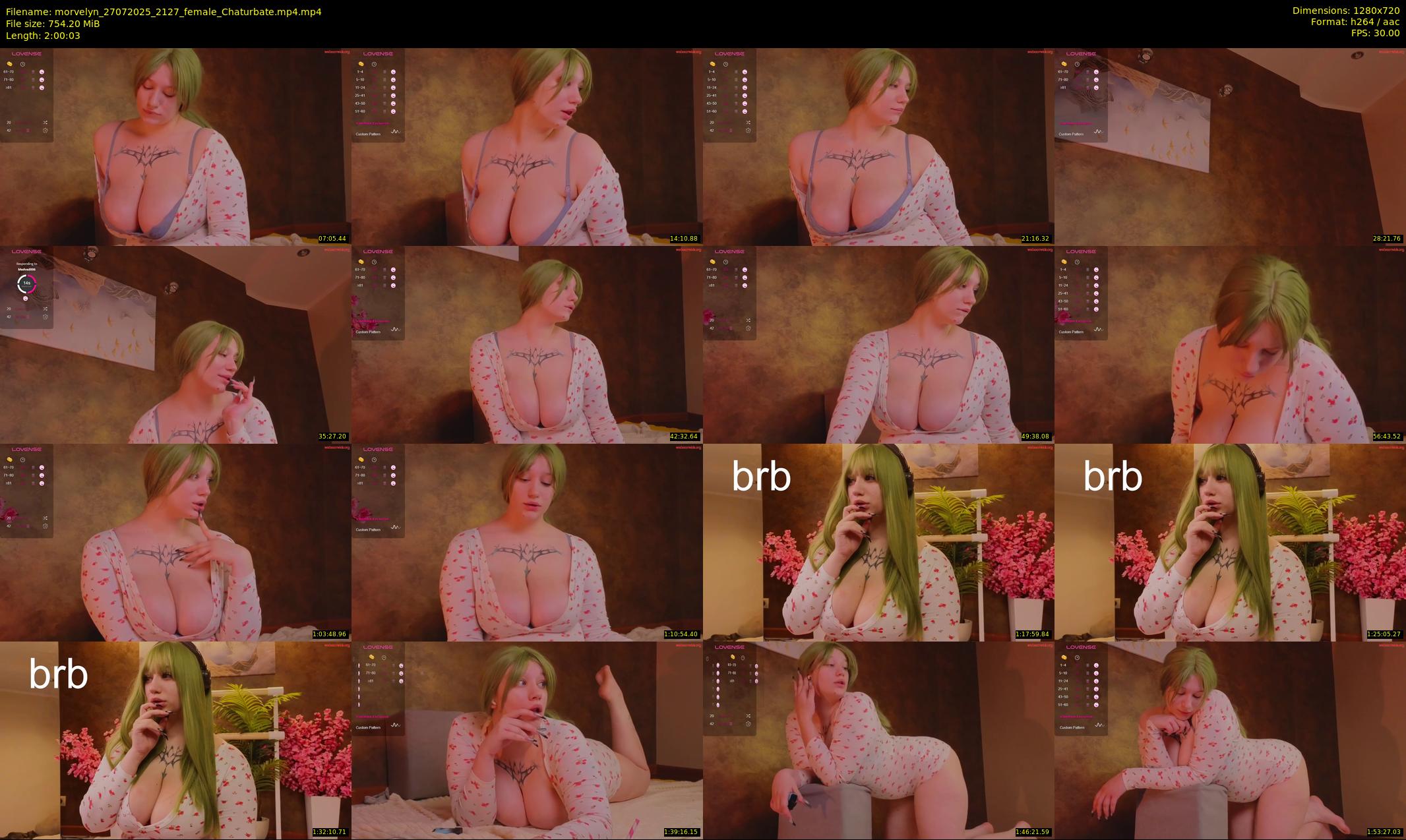 morvelyn — 121 minute Chaturbate female cam show recording, 720p, Jul 27, 2025