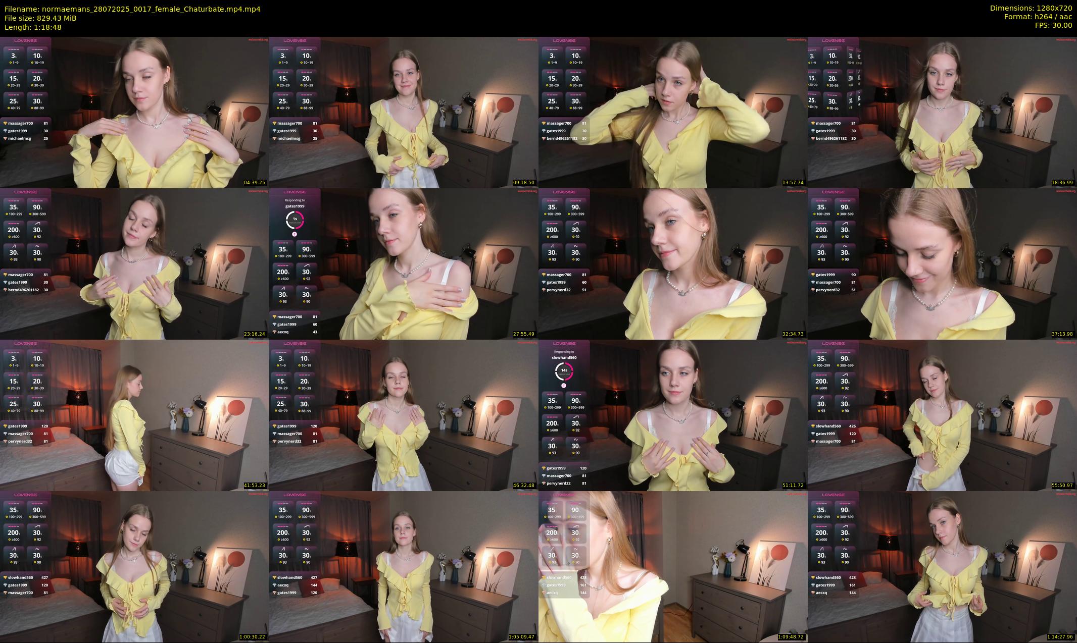 normaemans — 79 minute Chaturbate female cam show recording, 720p, Jul 28, 2025