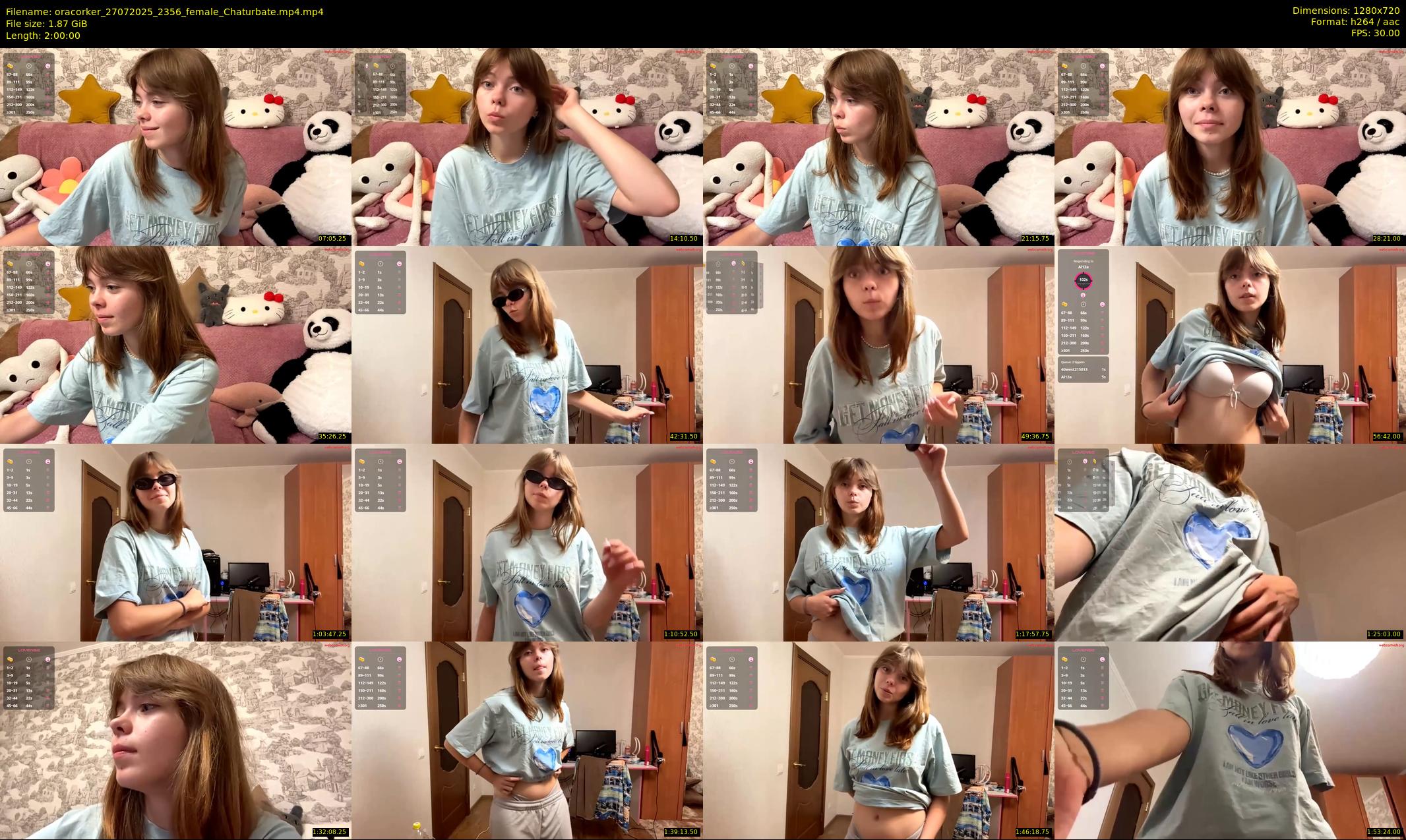 oracorker — 120 minute Chaturbate female cam show recording, 720p, Jul 27, 2025