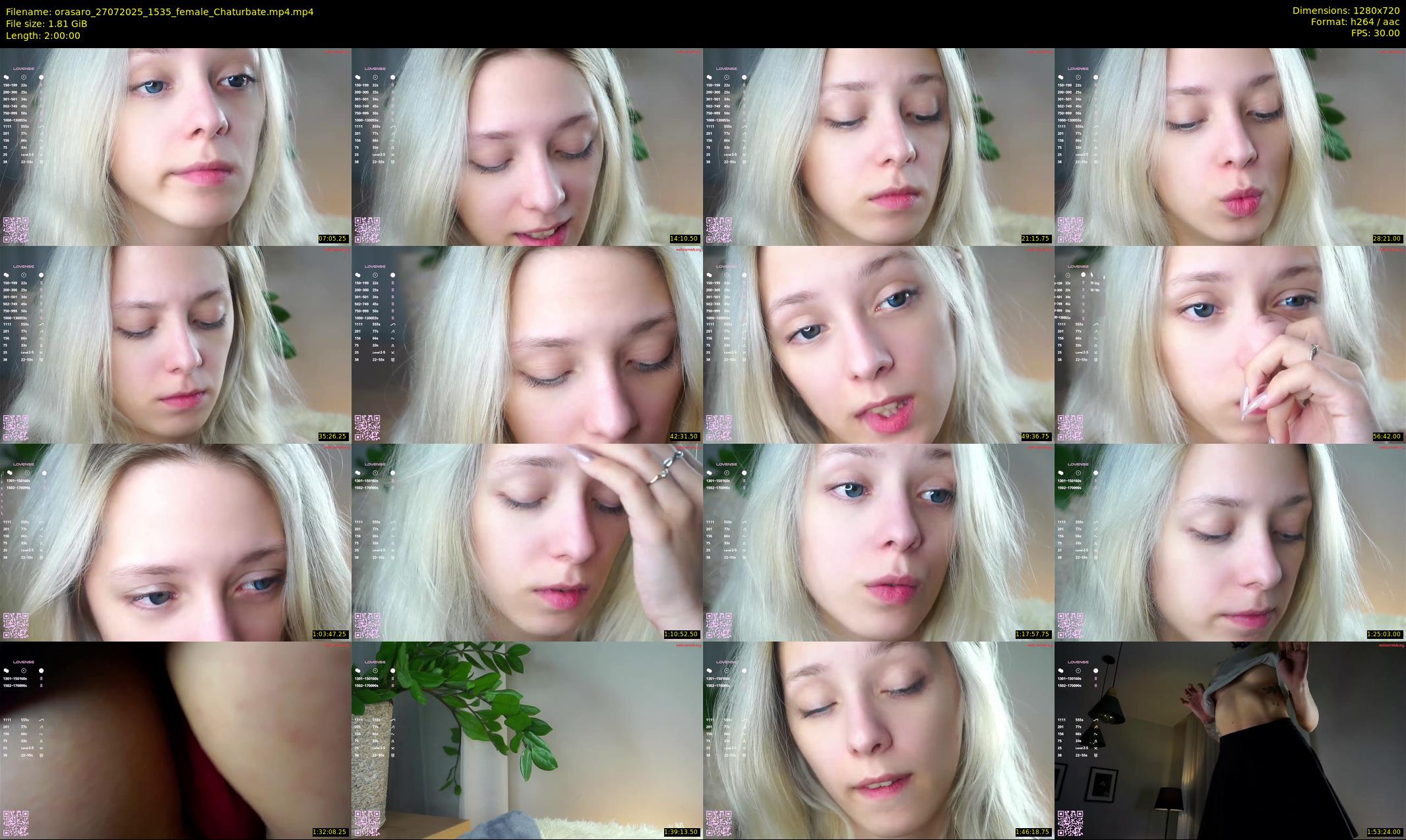 orasaro — 120 minute Chaturbate female cam show recording, 720p, Jul 27, 2025