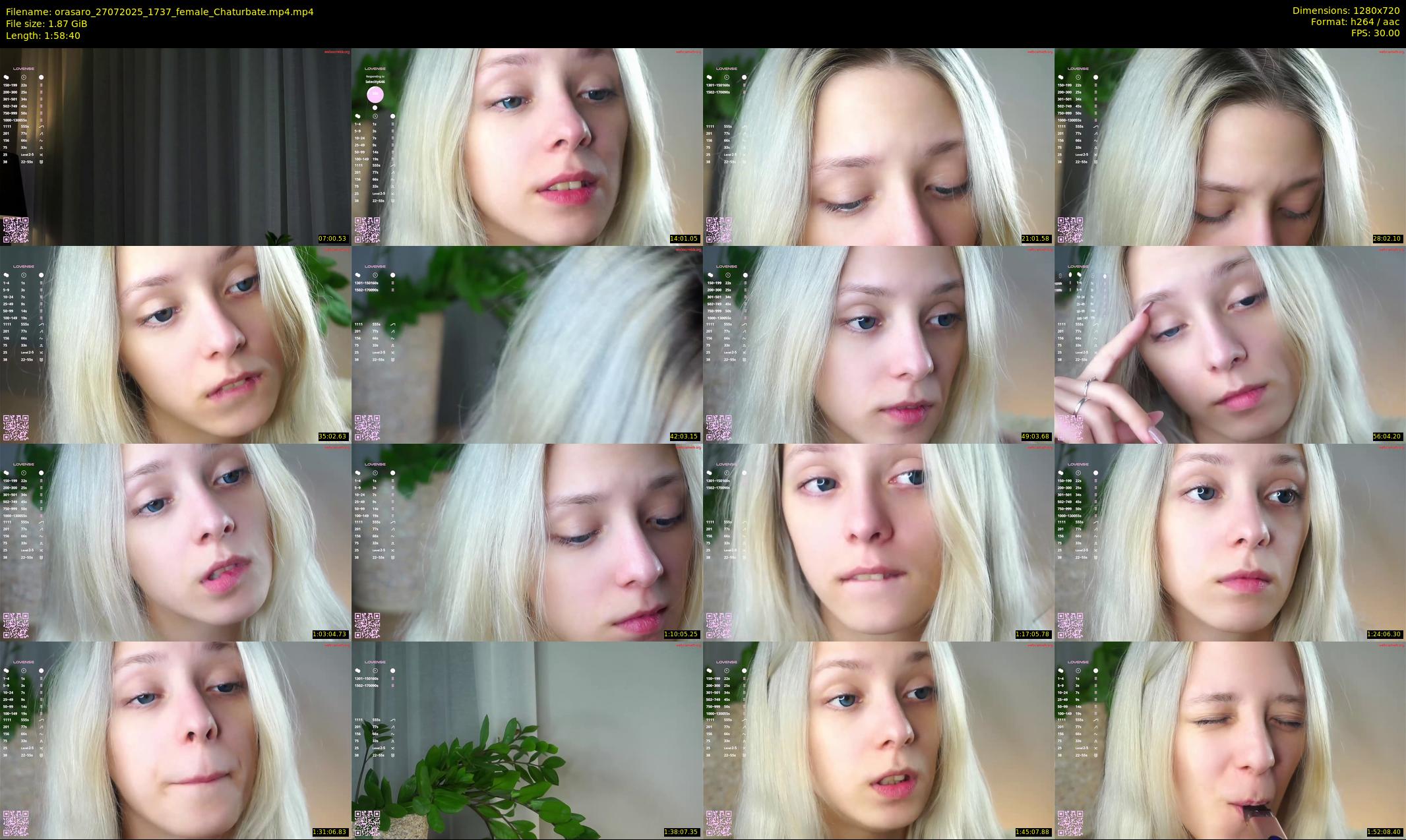 orasaro — 119 minute Chaturbate female cam show recording, 720p, Jul 27, 2025