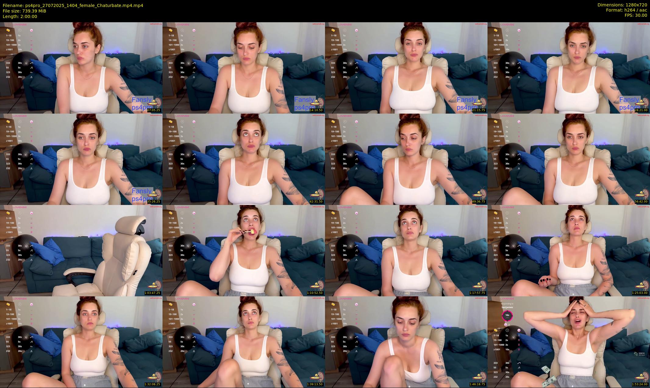 ps4pro — 120 minute Chaturbate female cam show recording, 720p, Jul 27, 2025