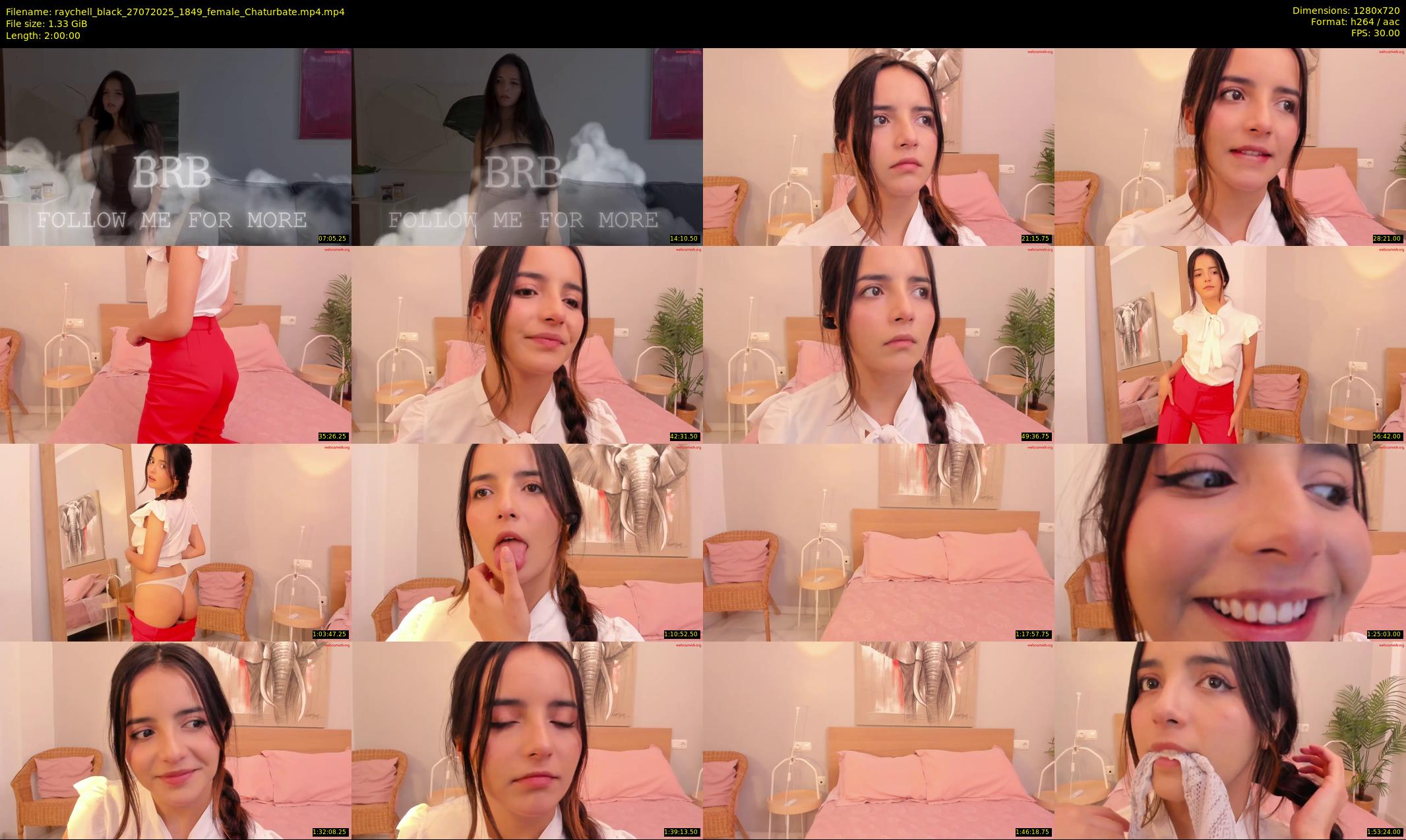 raychell_black — 120 minute Chaturbate female cam show recording, 720p, Jul 27, 2025